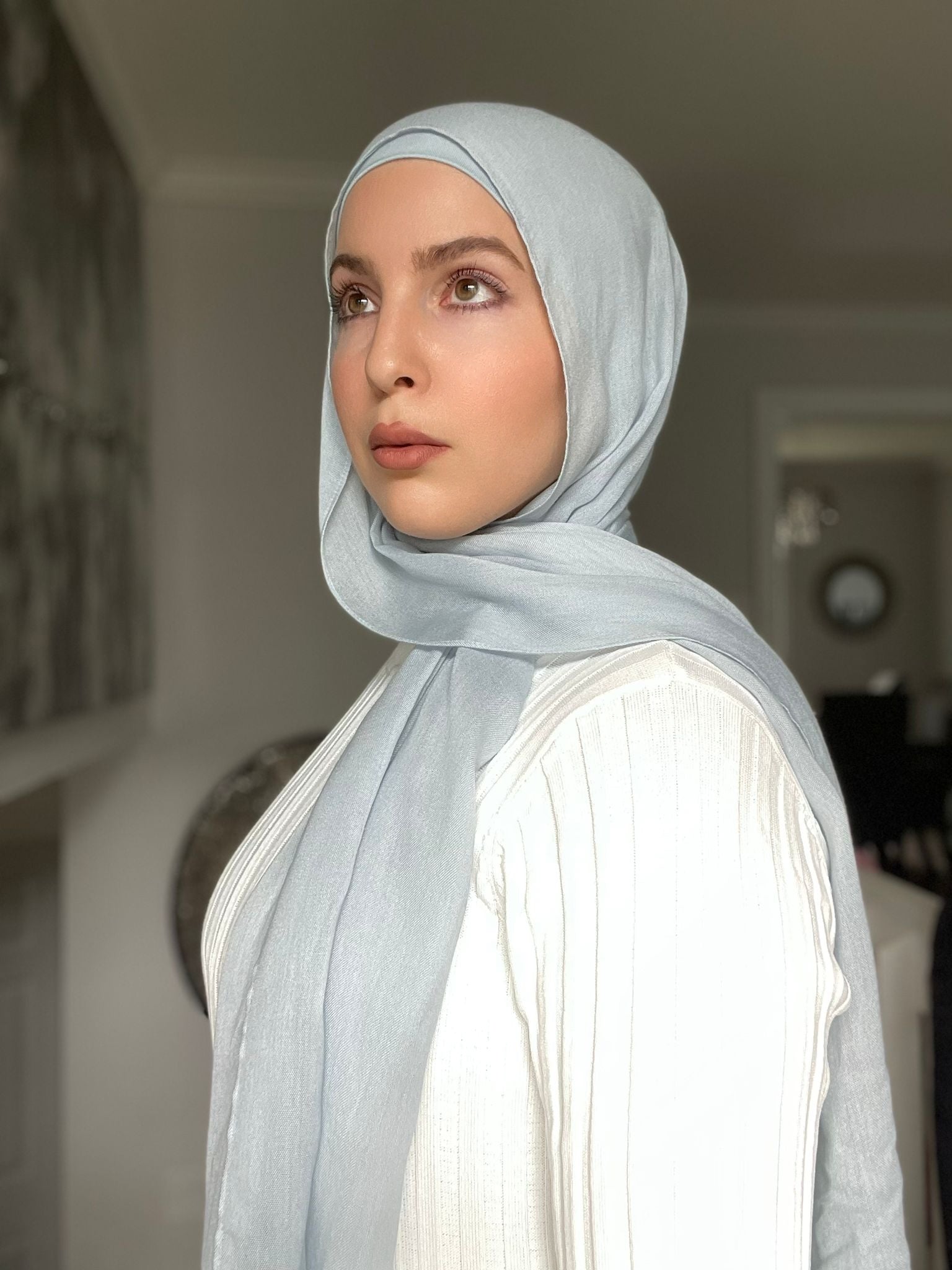 Luxury Matching Modal Hijab & Undercap Set - Mist
