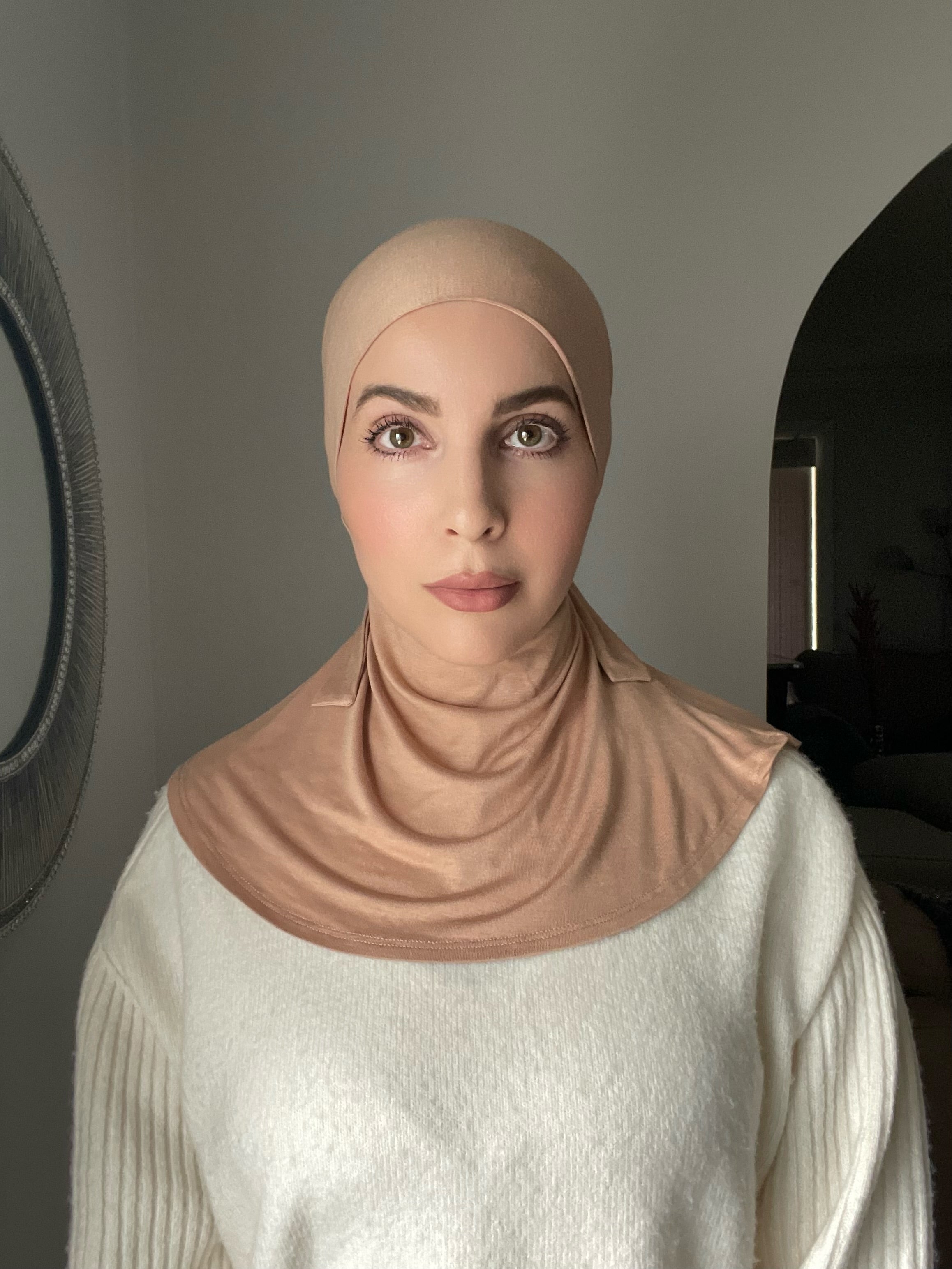 Matching modal hijab and ninja cap set