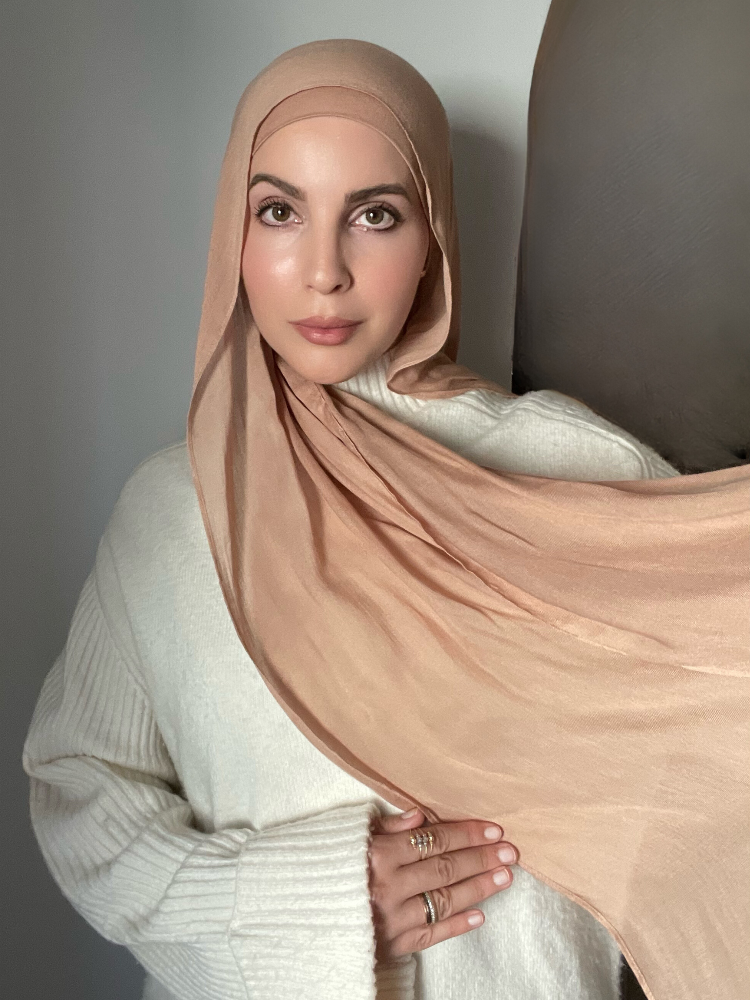 Matching modal hijab and ninja cap set