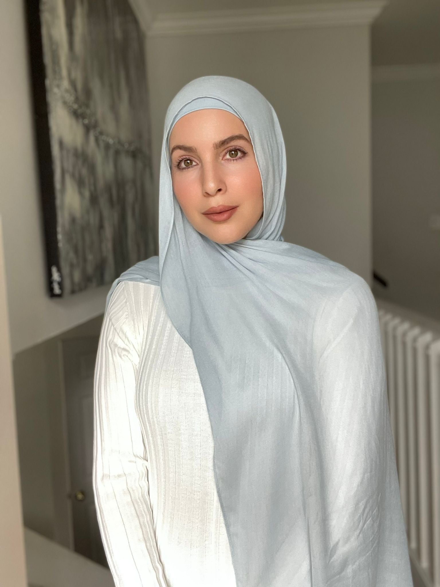 Luxury Matching Modal Hijab & Undercap Set - Mist
