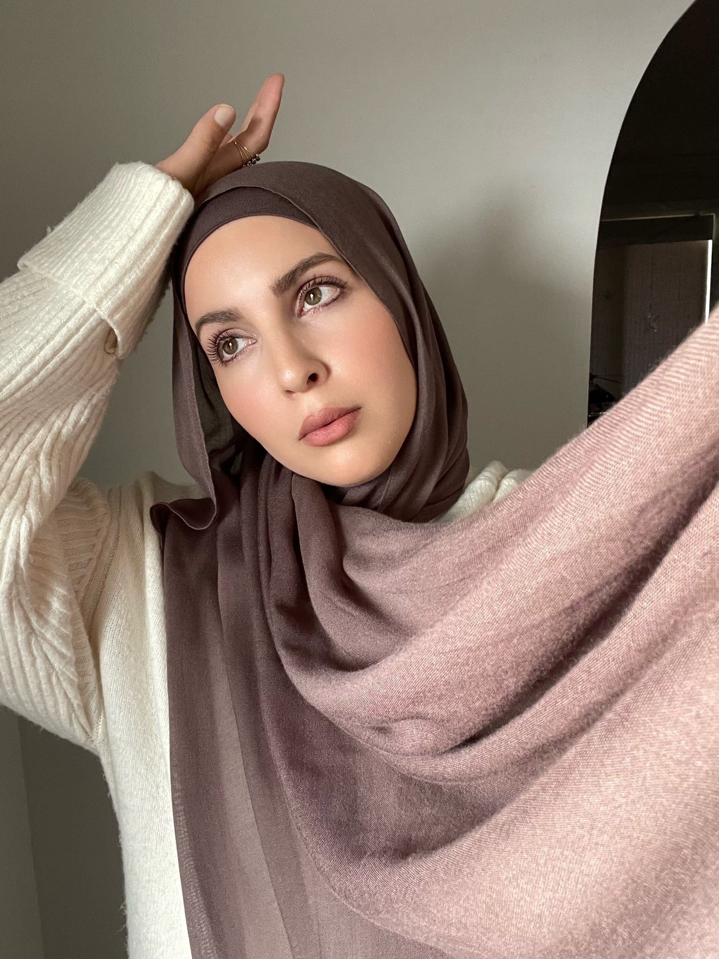 Matching modal hijab and ninja cap set