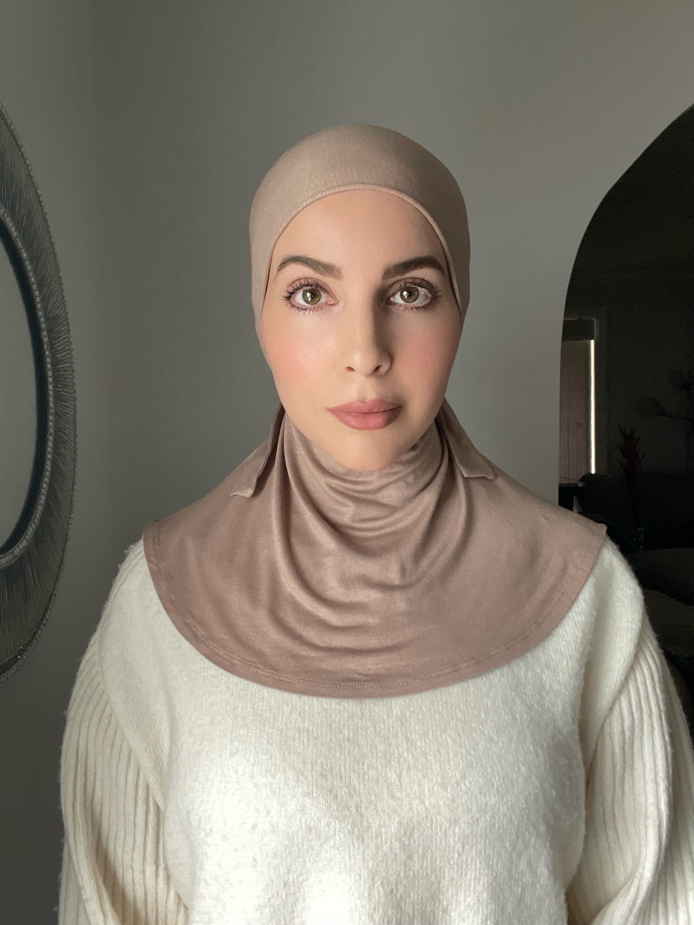 Matching modal hijab and ninja cap set