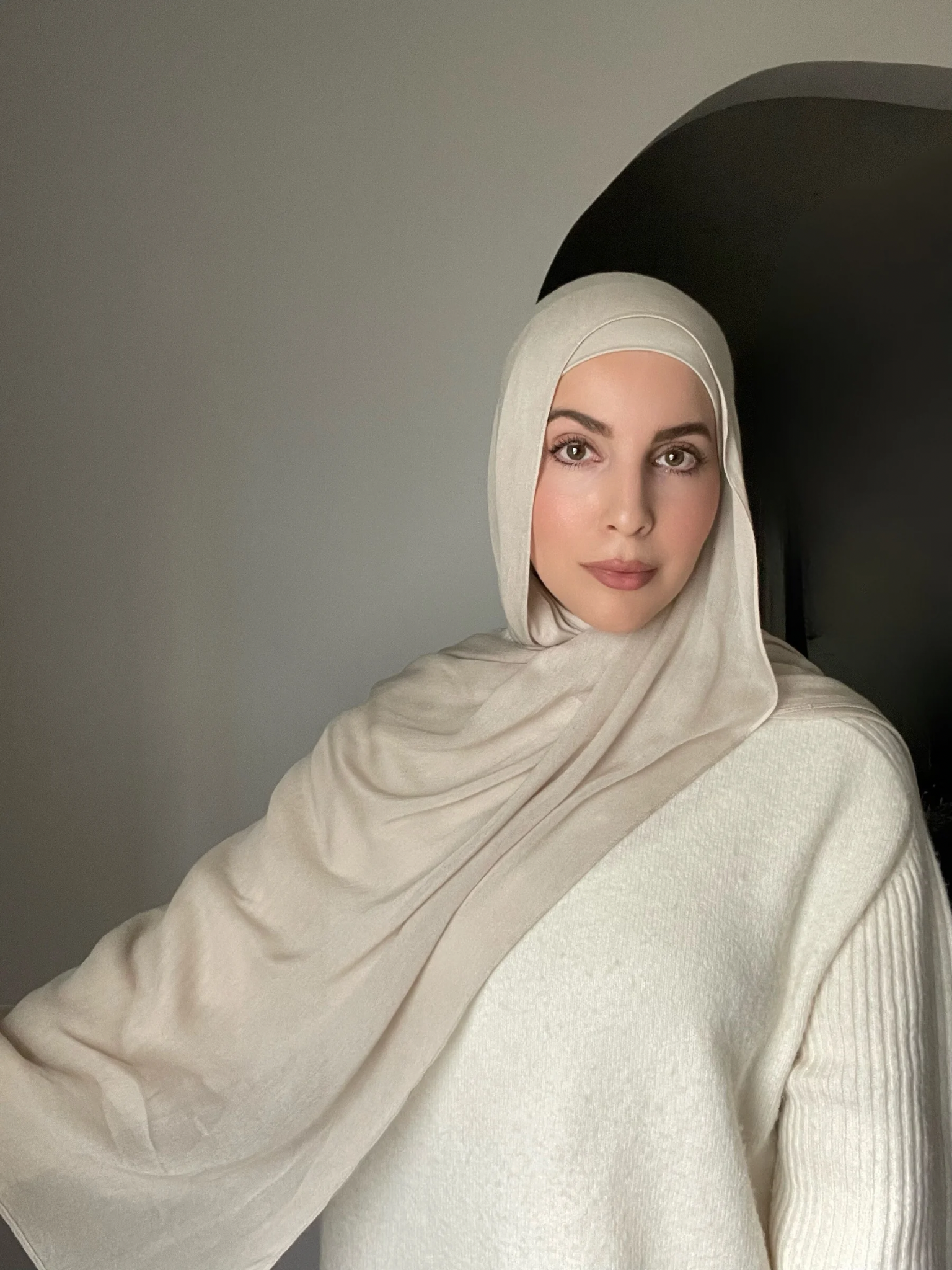 Luxury Matching Modal Hijab & Undercap Set - Stone