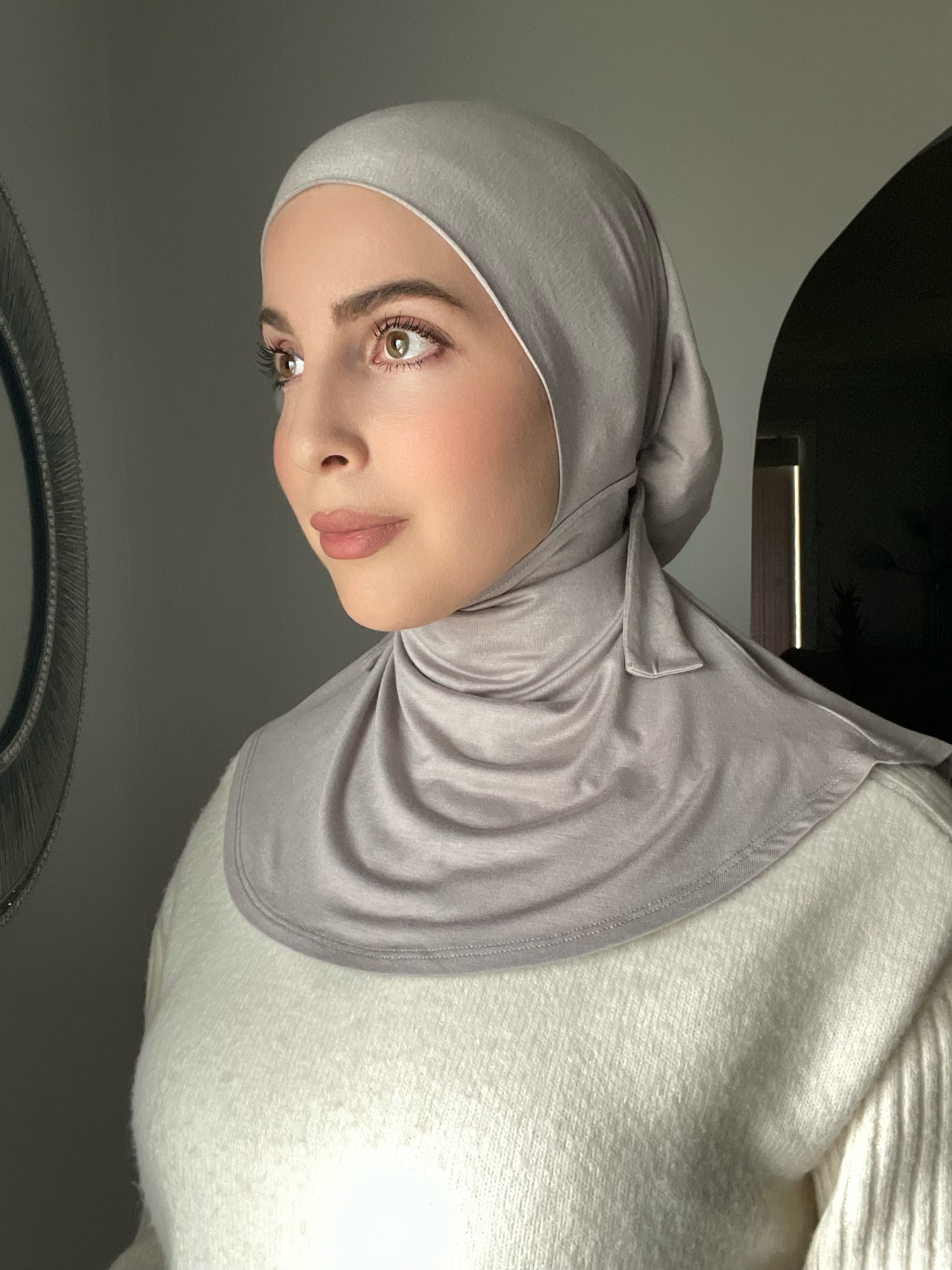 Matching modal hijab and ninja cap set