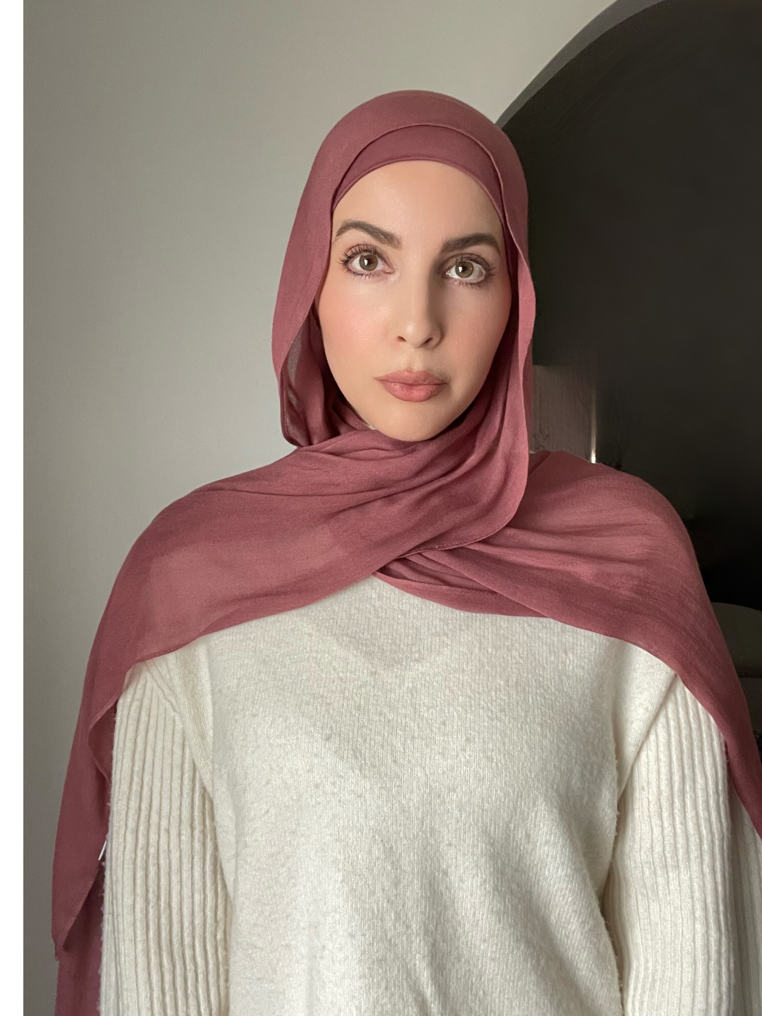 Luxury Matching Modal Hijab & Undercap Set - Rose Clay