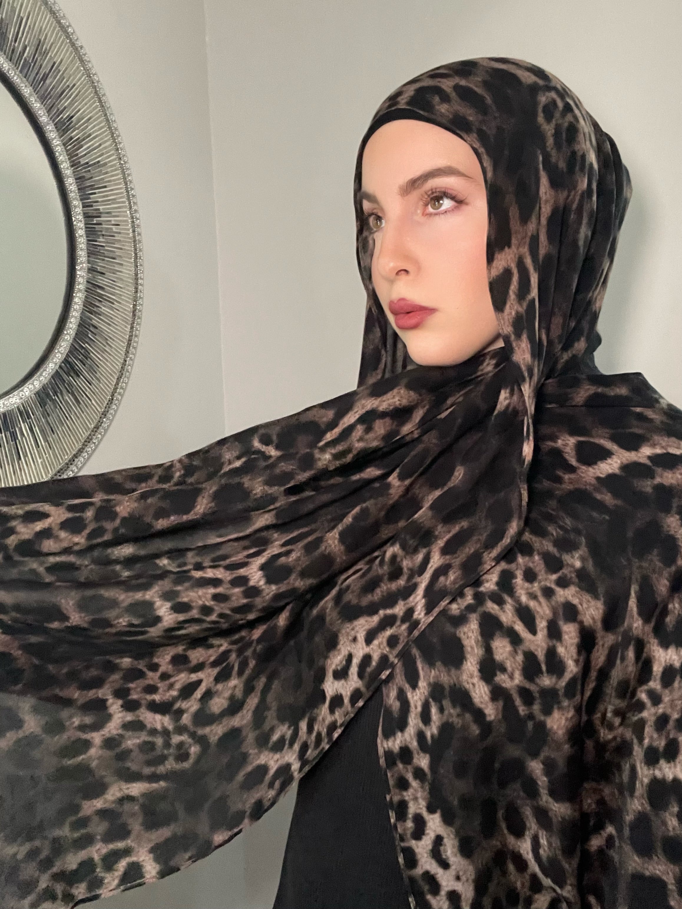 Leopard modal hijab