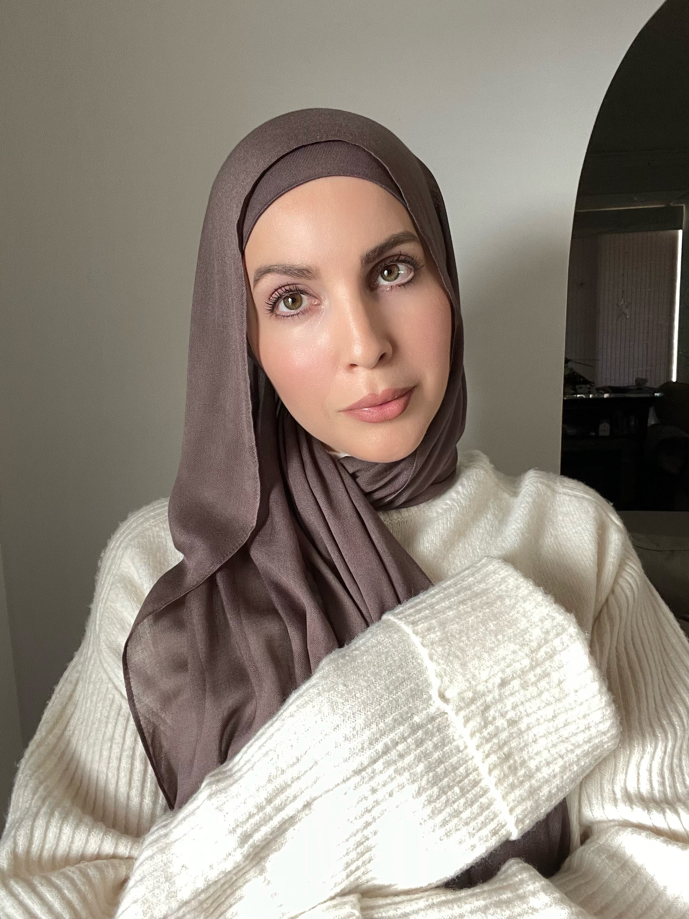 Matching modal hijab and ninja cap set