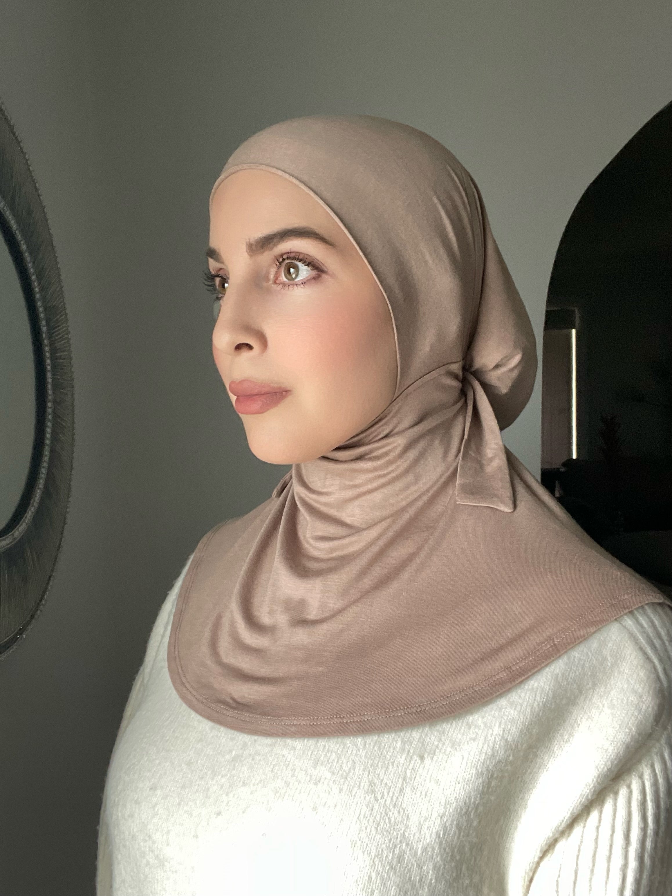 Matching modal hijab and ninja cap set