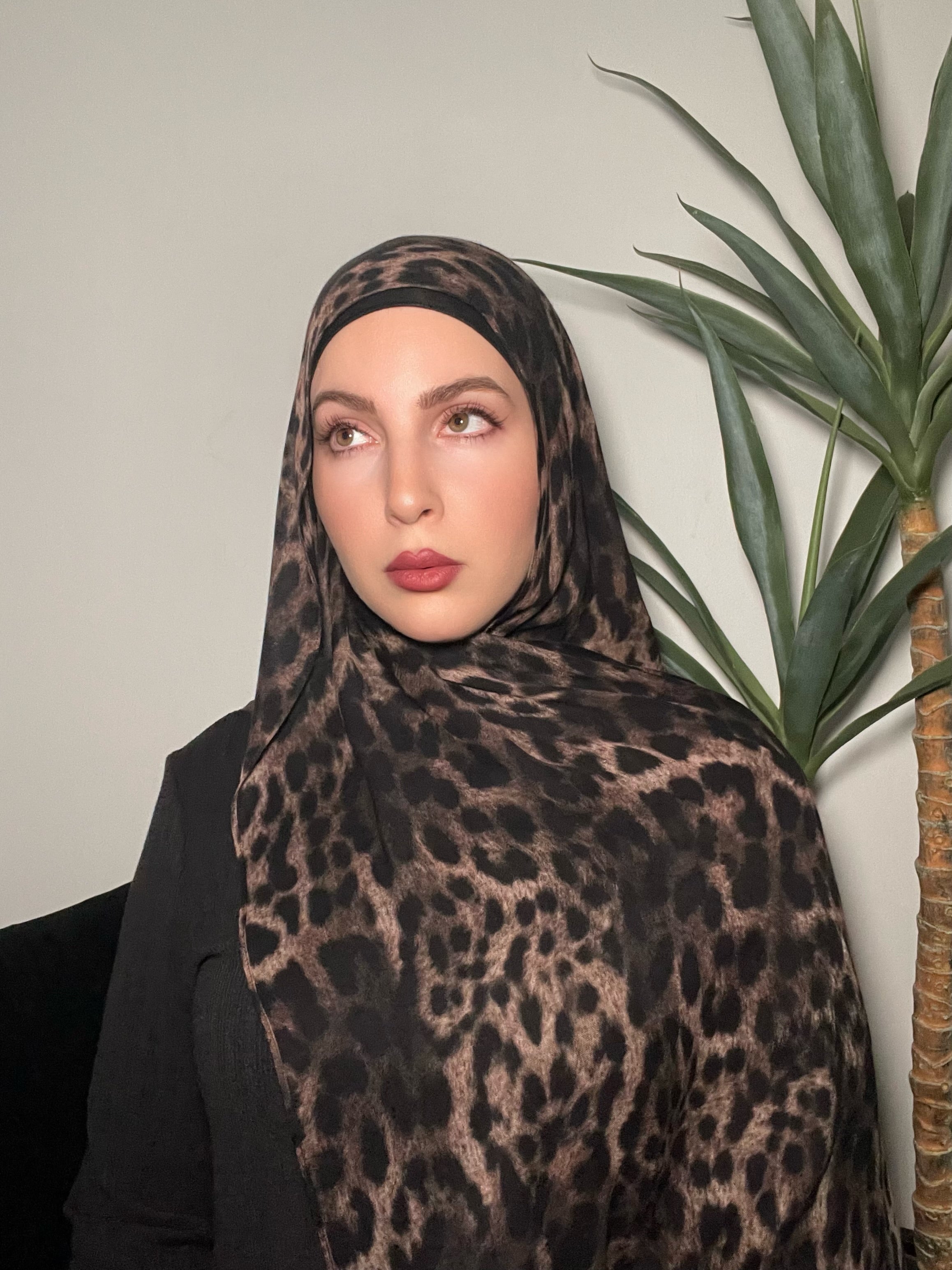 Leopard modal hijab