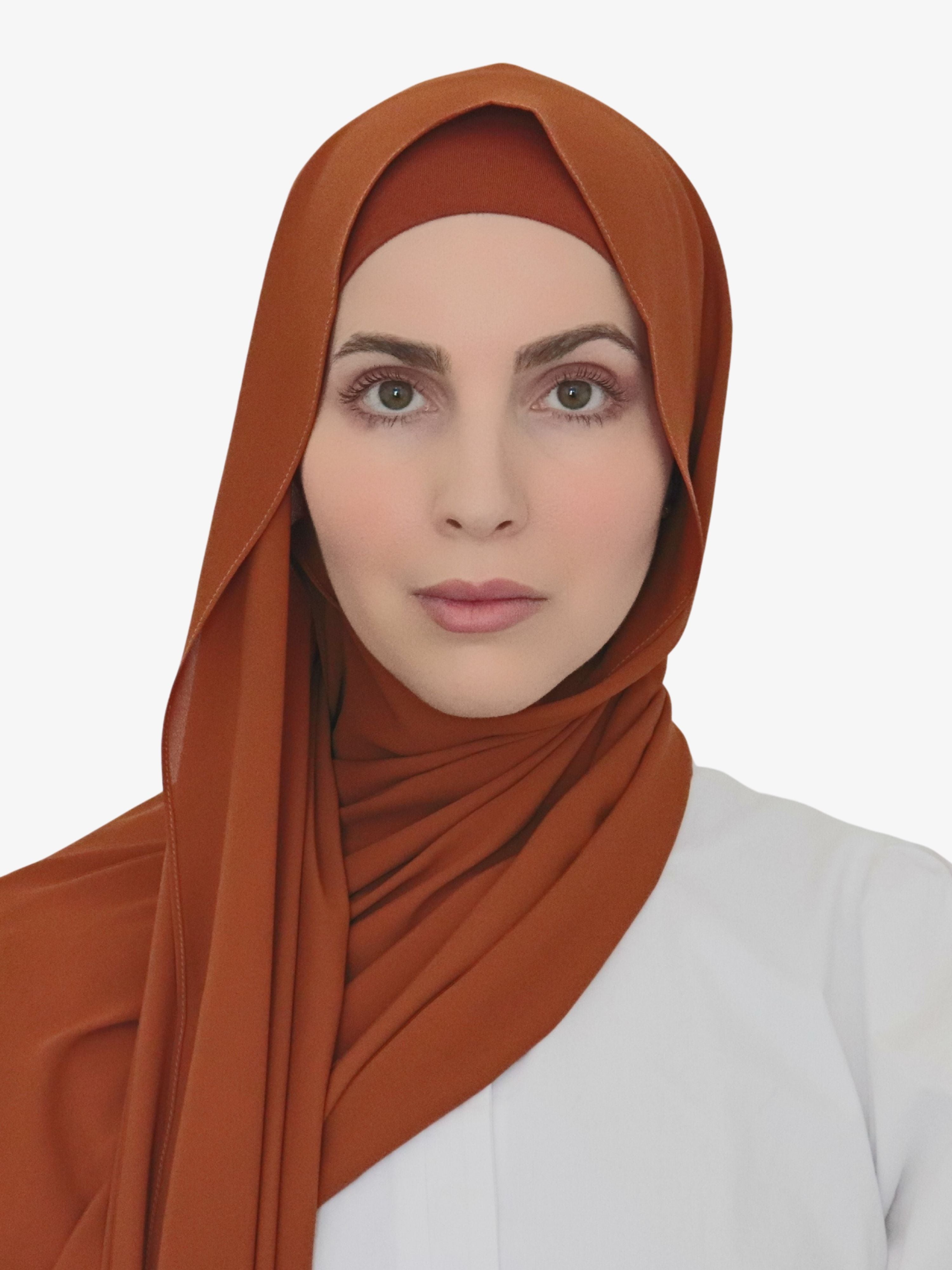 chiffon matching hijab and undercap set canada