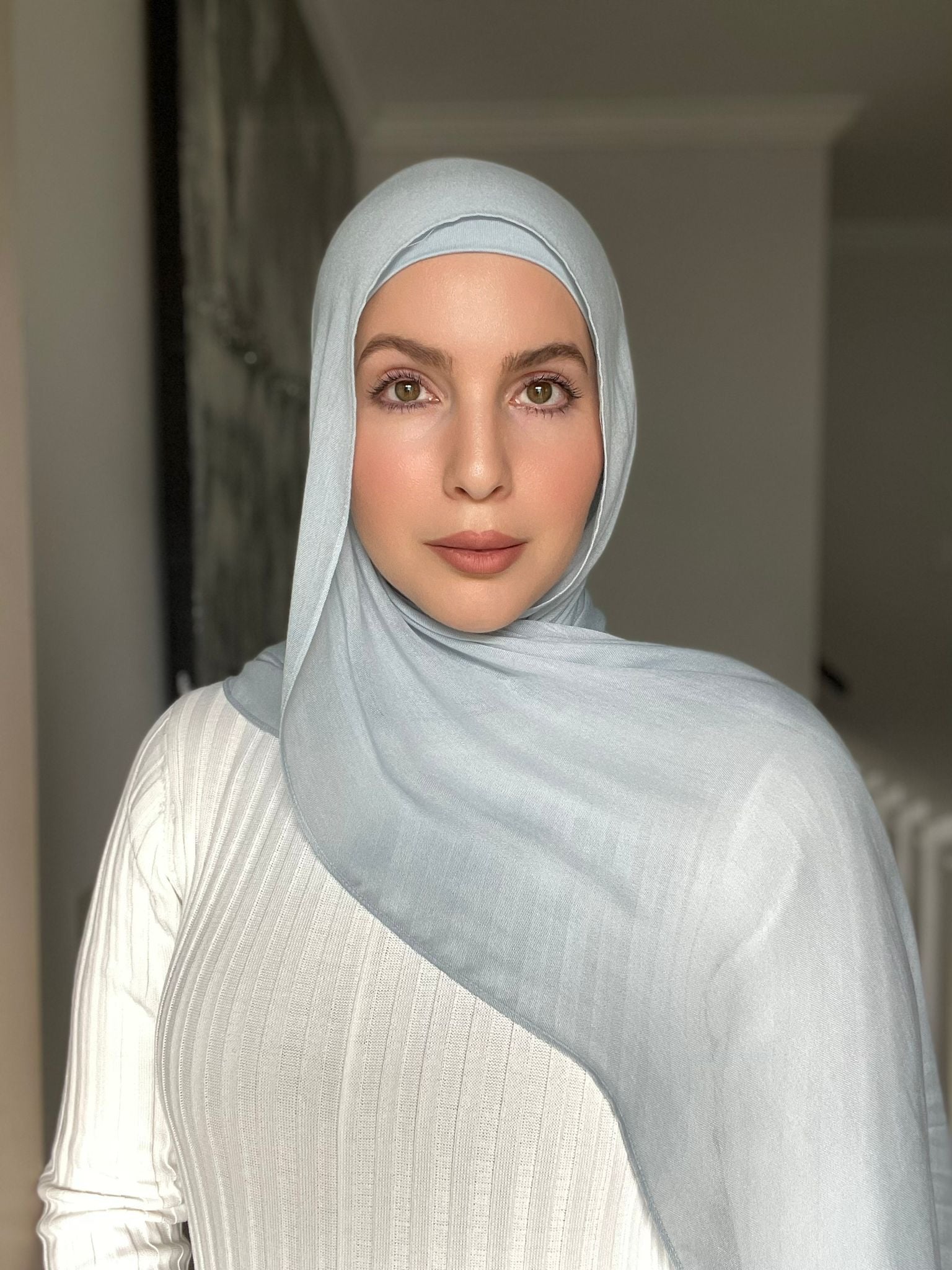 Luxury Matching Modal Hijab & Undercap Set - Mist