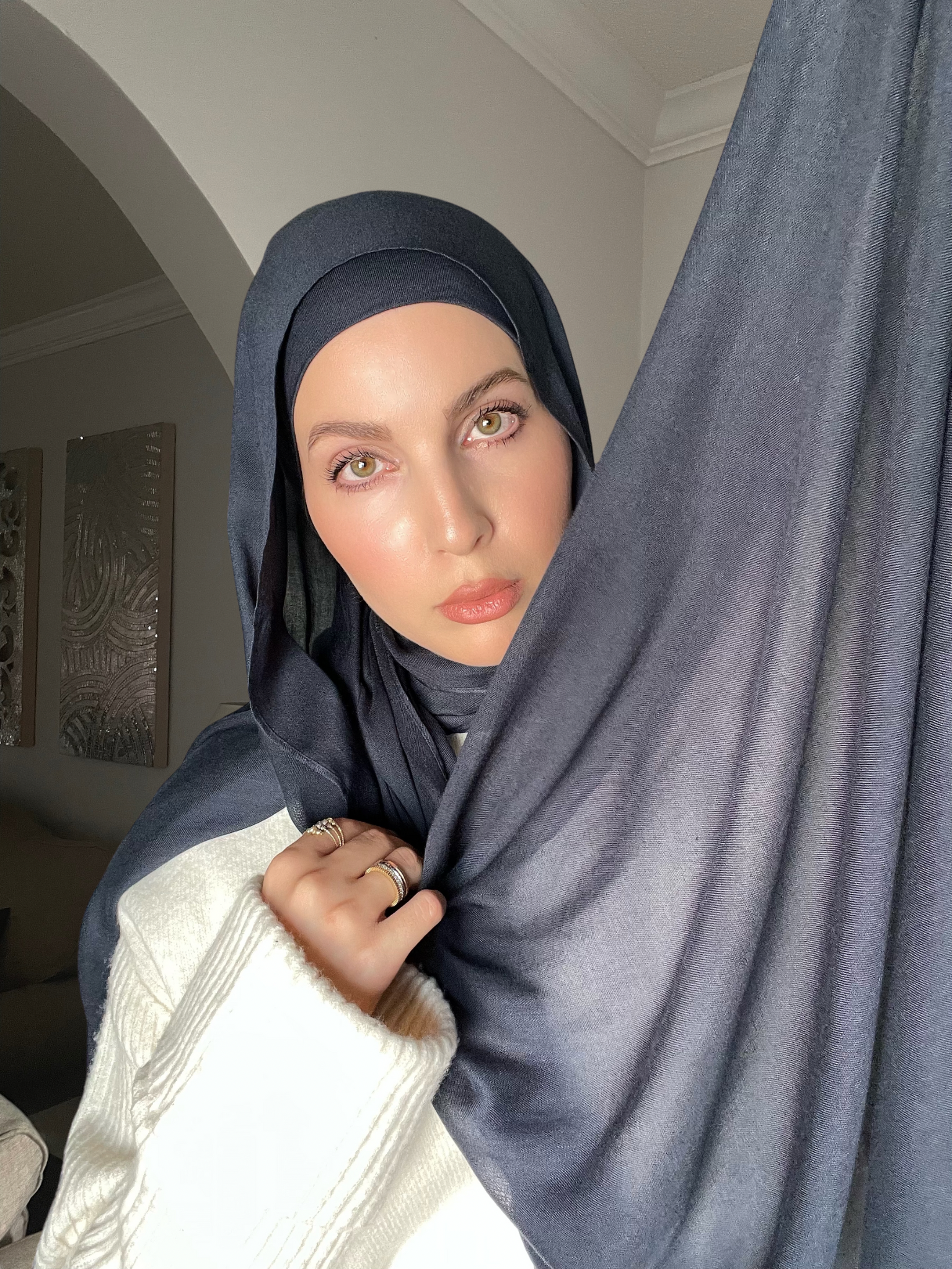 Matching modal hijab and ninja cap set