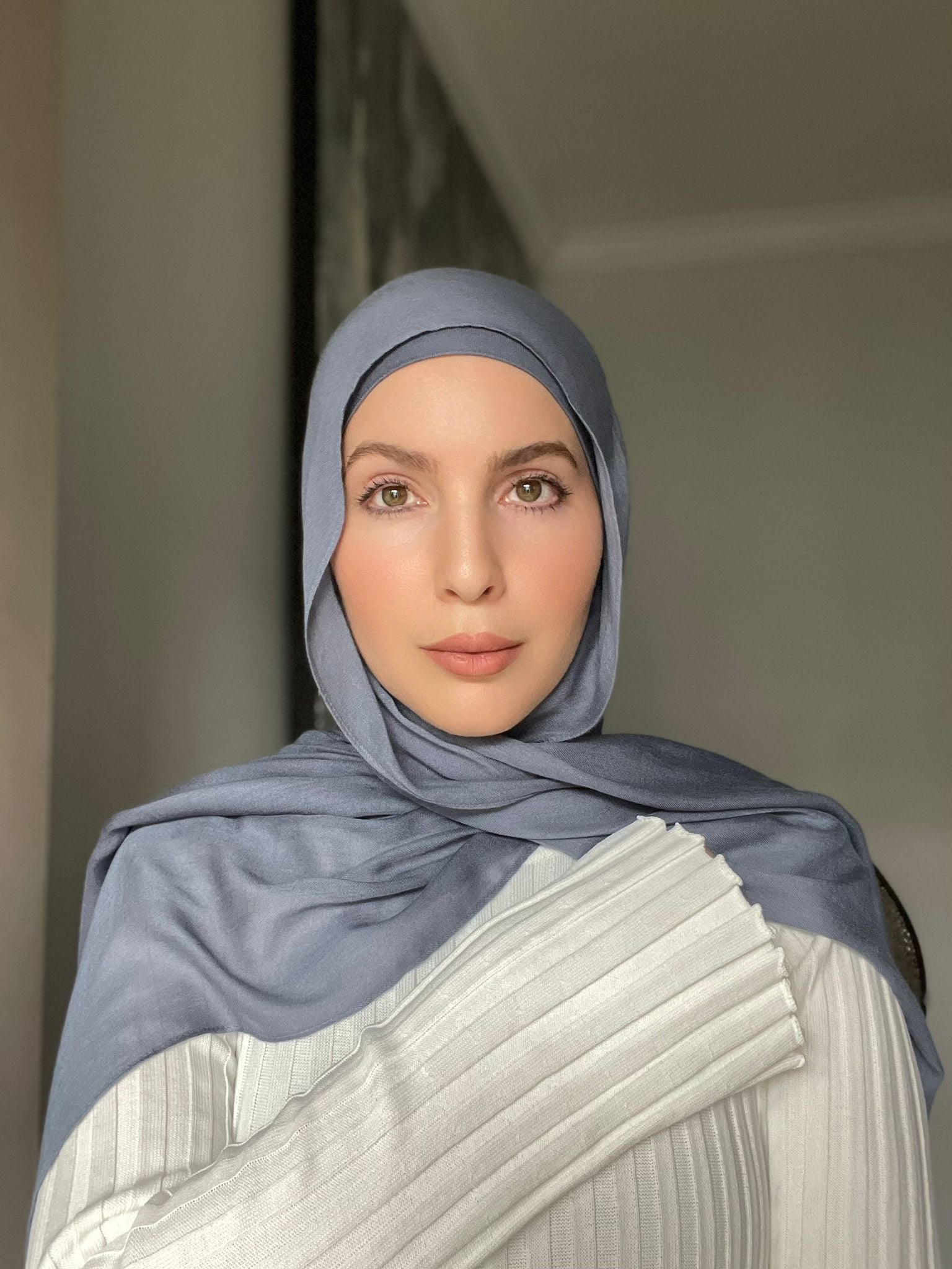 Luxury Matching Modal Hijab & Undercap Set - Demin