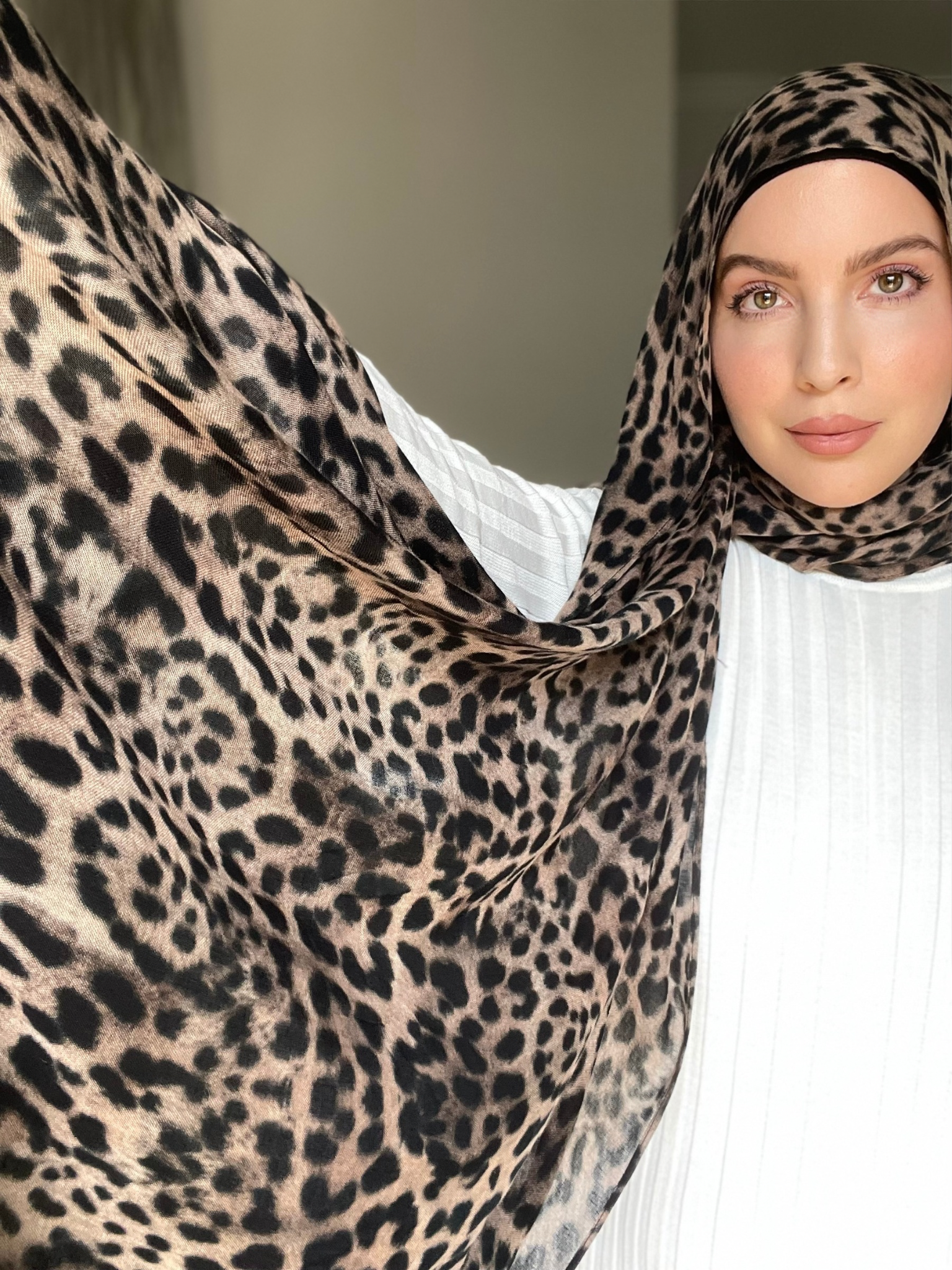 Leopard modal hijab