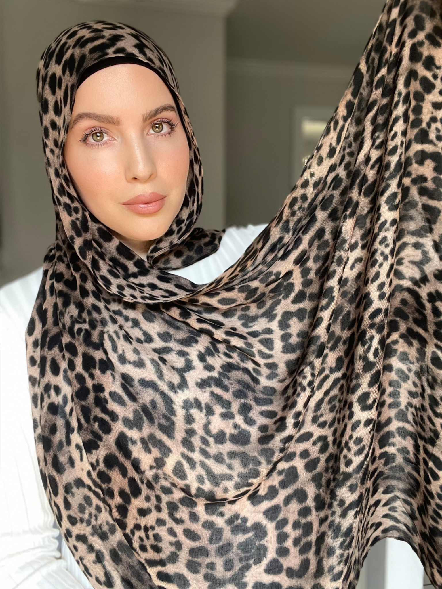 Leopard modal hijab