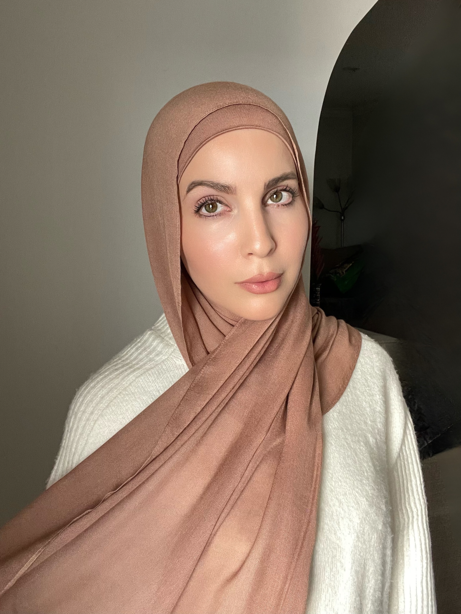 Luxury Matching Modal Hijab & Undercap Set - Brown Sugar