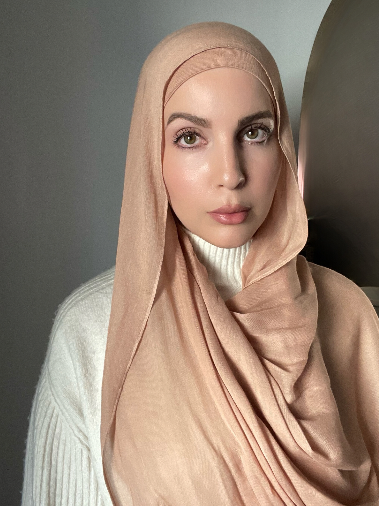 Luxury Matching Modal Hijab & Undercap Set - Natural