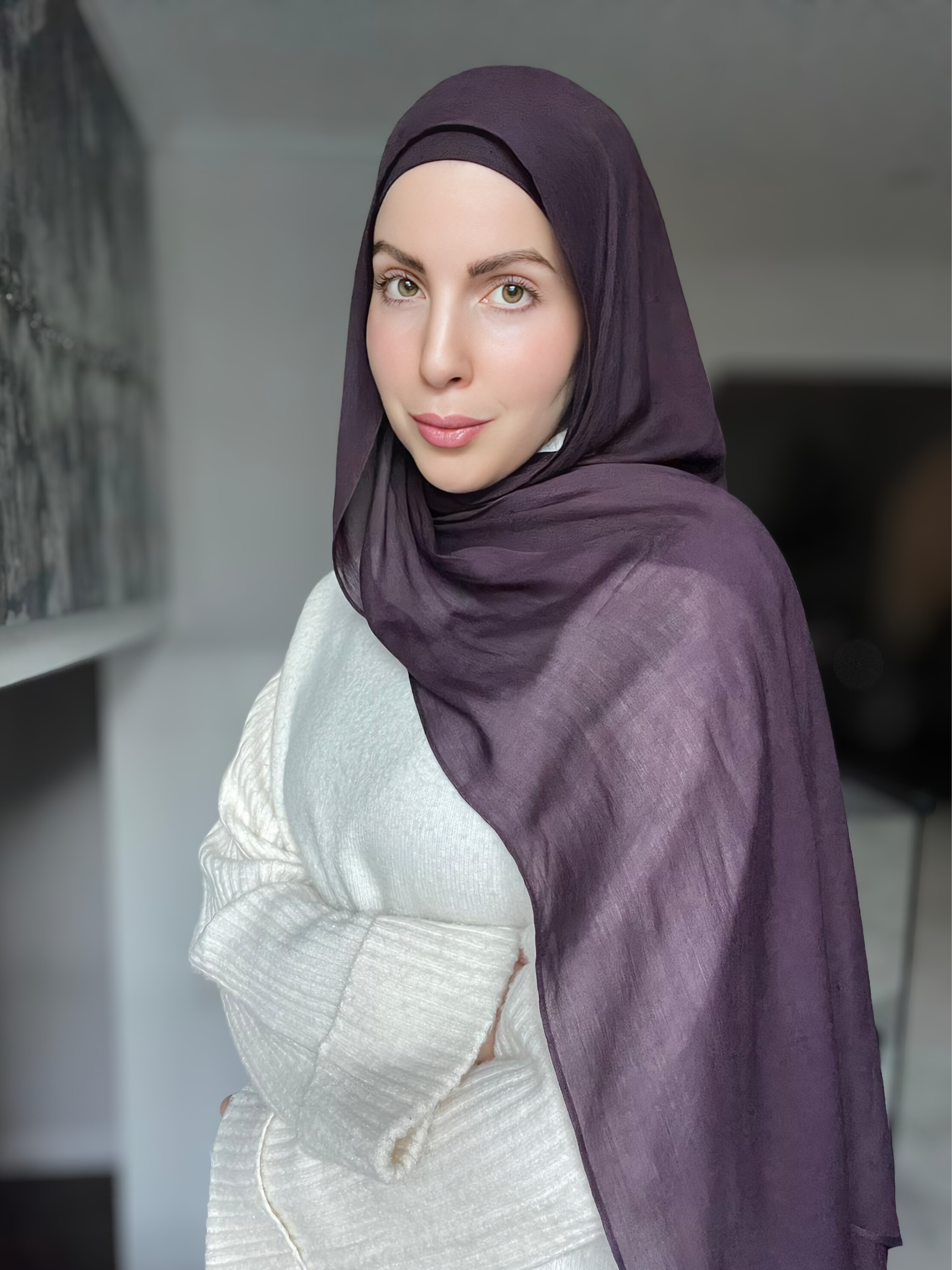 Luxury Matching Modal Hijab & Undercap Set - Deep Berry