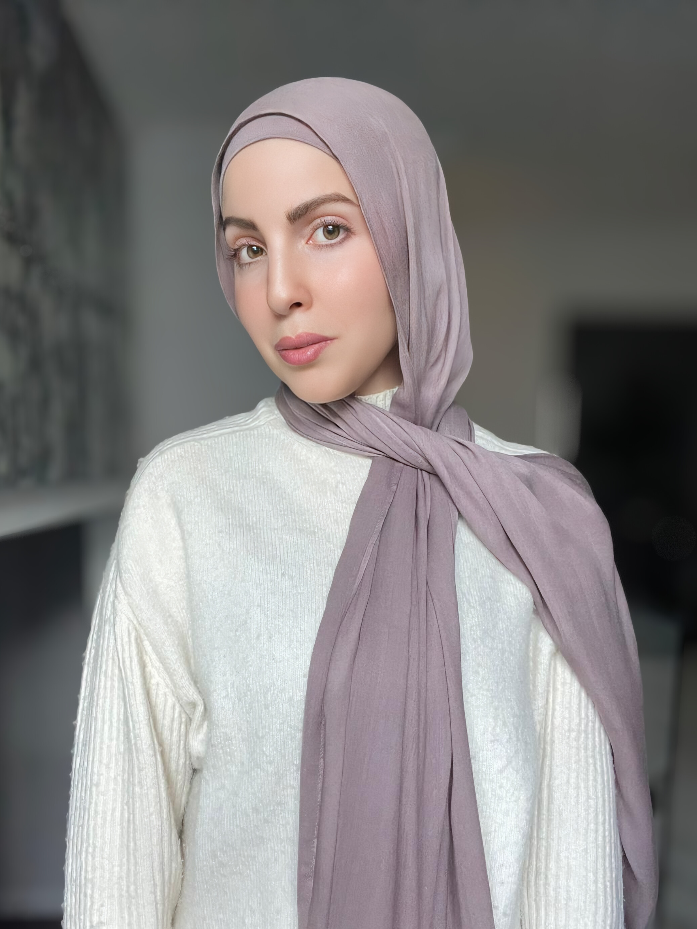 Luxury Matching Modal Hijab & Undercap Set - Purple Dove
