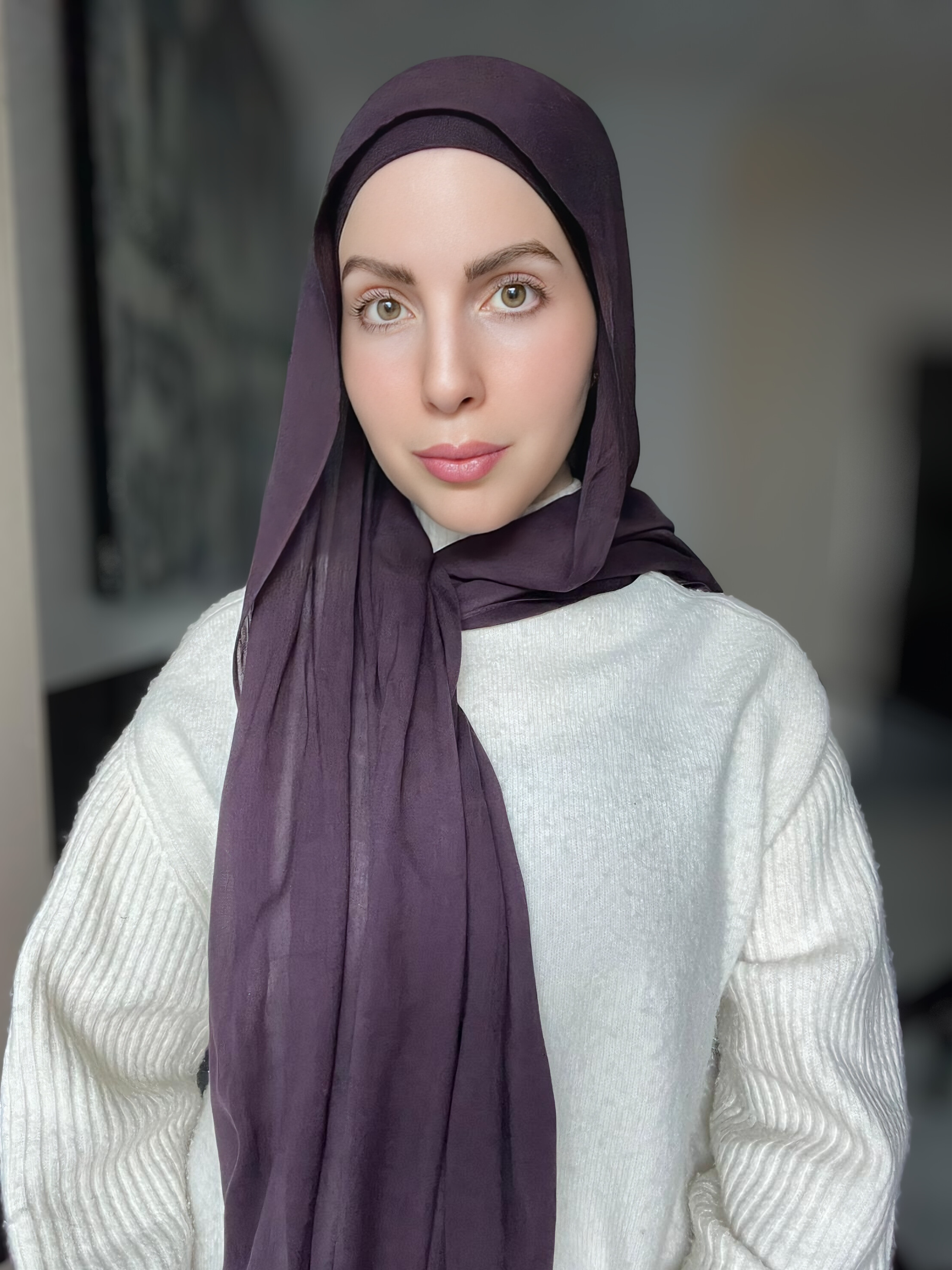 Luxury Matching Modal Hijab & Undercap Set - Deep Berry