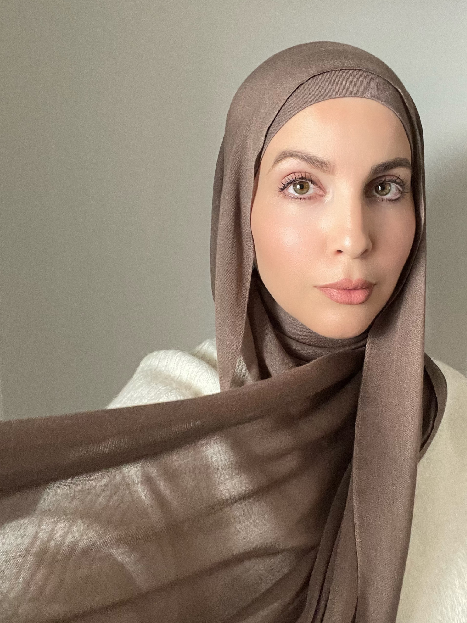 Luxury Matching Modal Hijab & Undercap Set - Mocha