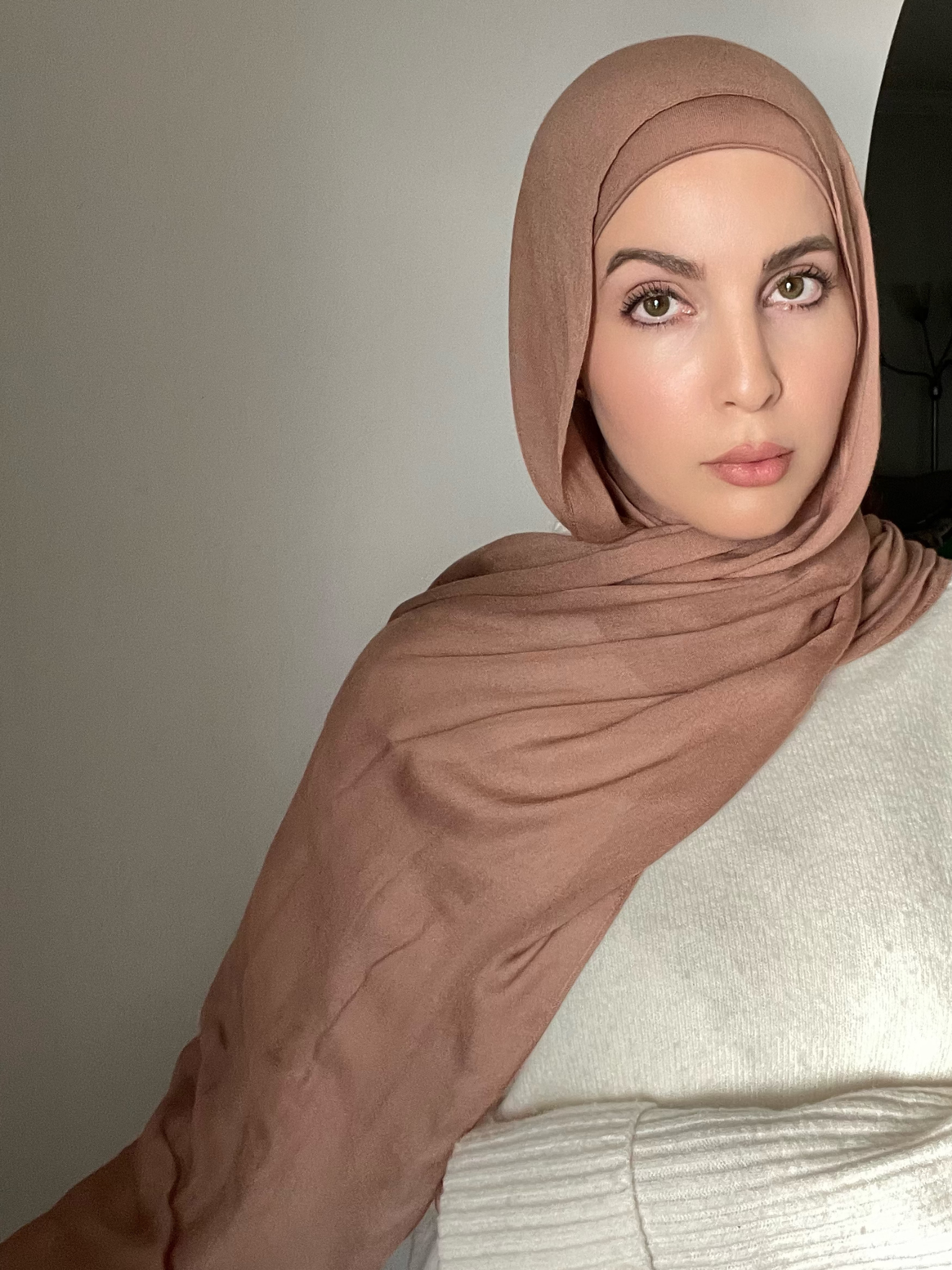 Luxury Matching Modal Hijab & Undercap Set - Brown Sugar