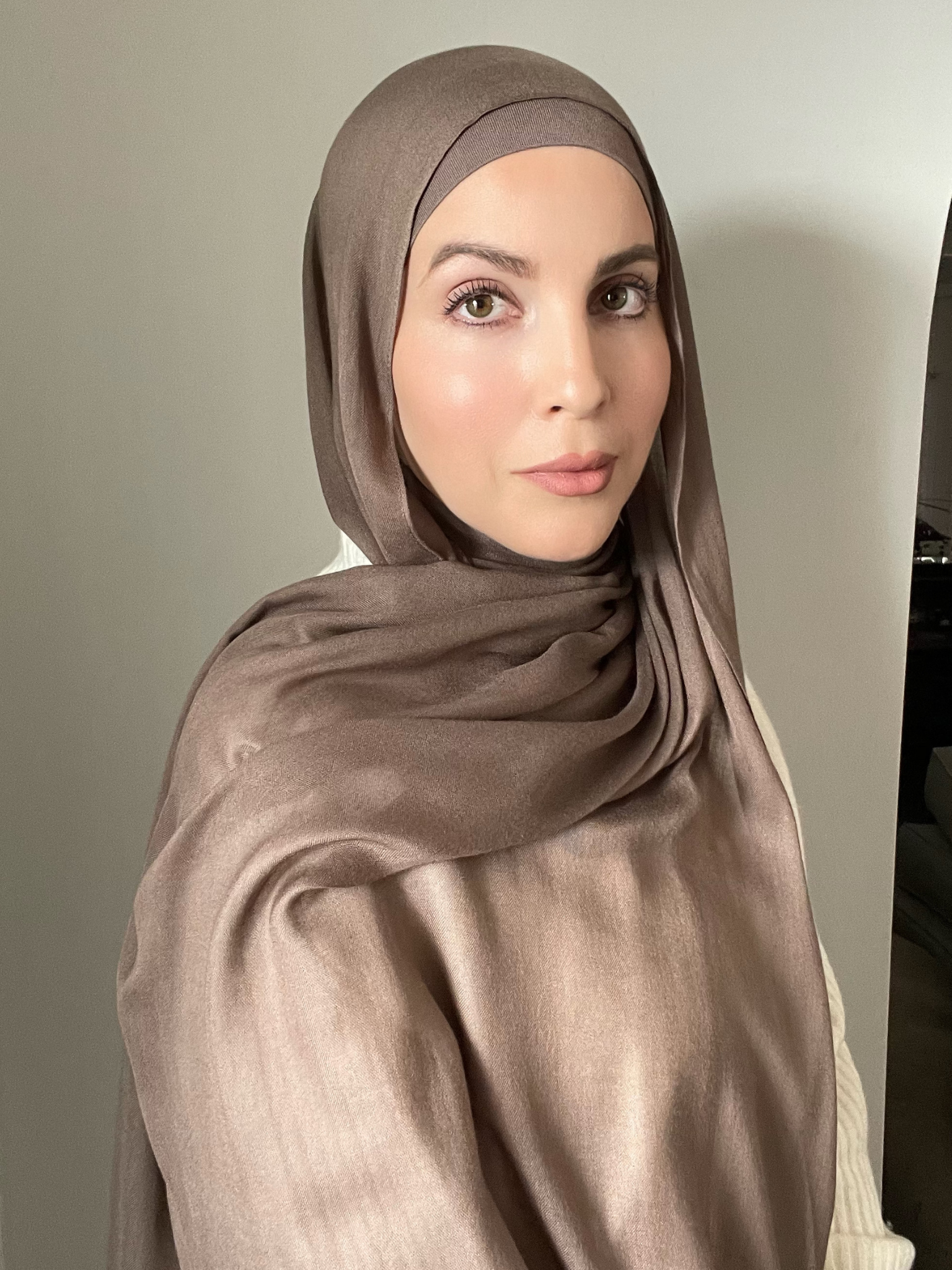 Luxury Matching Modal Hijab & Undercap Set - Mocha