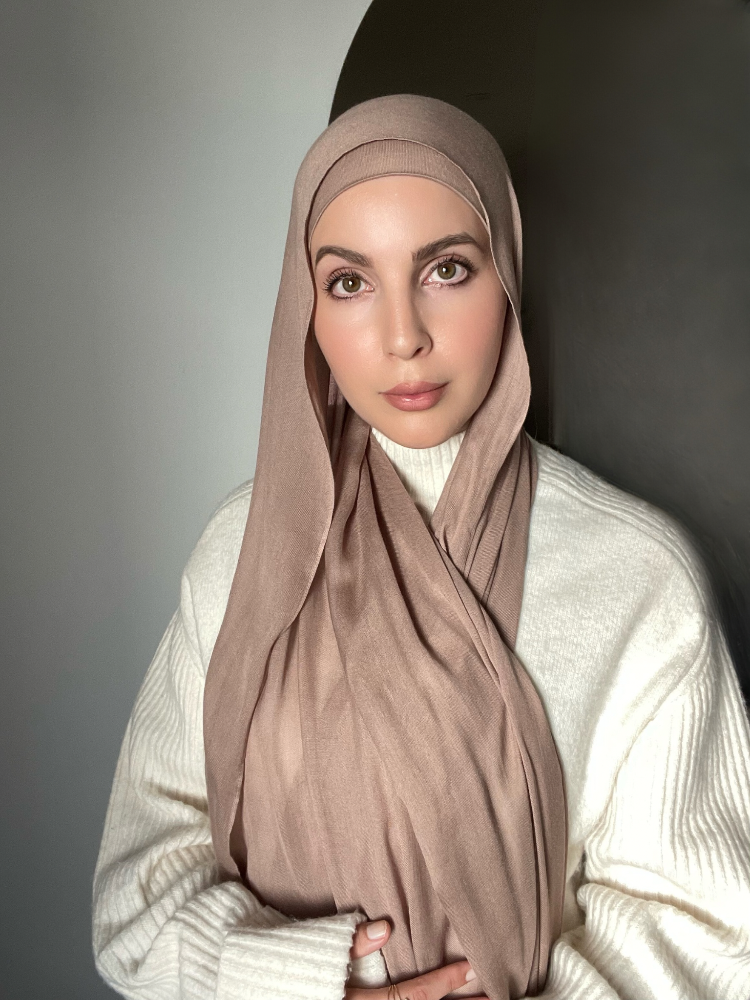 Luxury Matching Modal Hijab & Undercap Set - Sand Dune