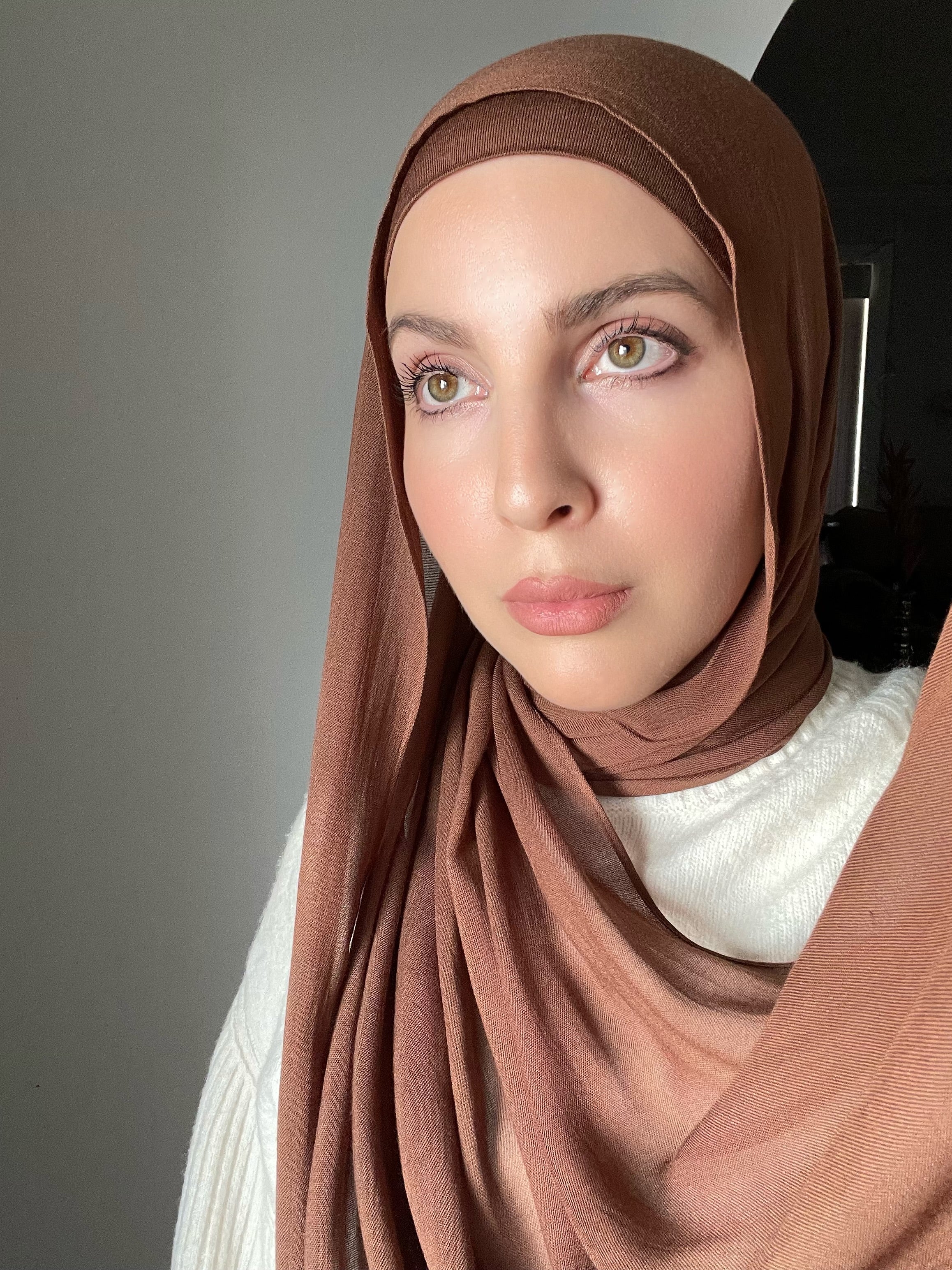 Luxury Matching Modal Hijab & Undercap Set - Cocoa