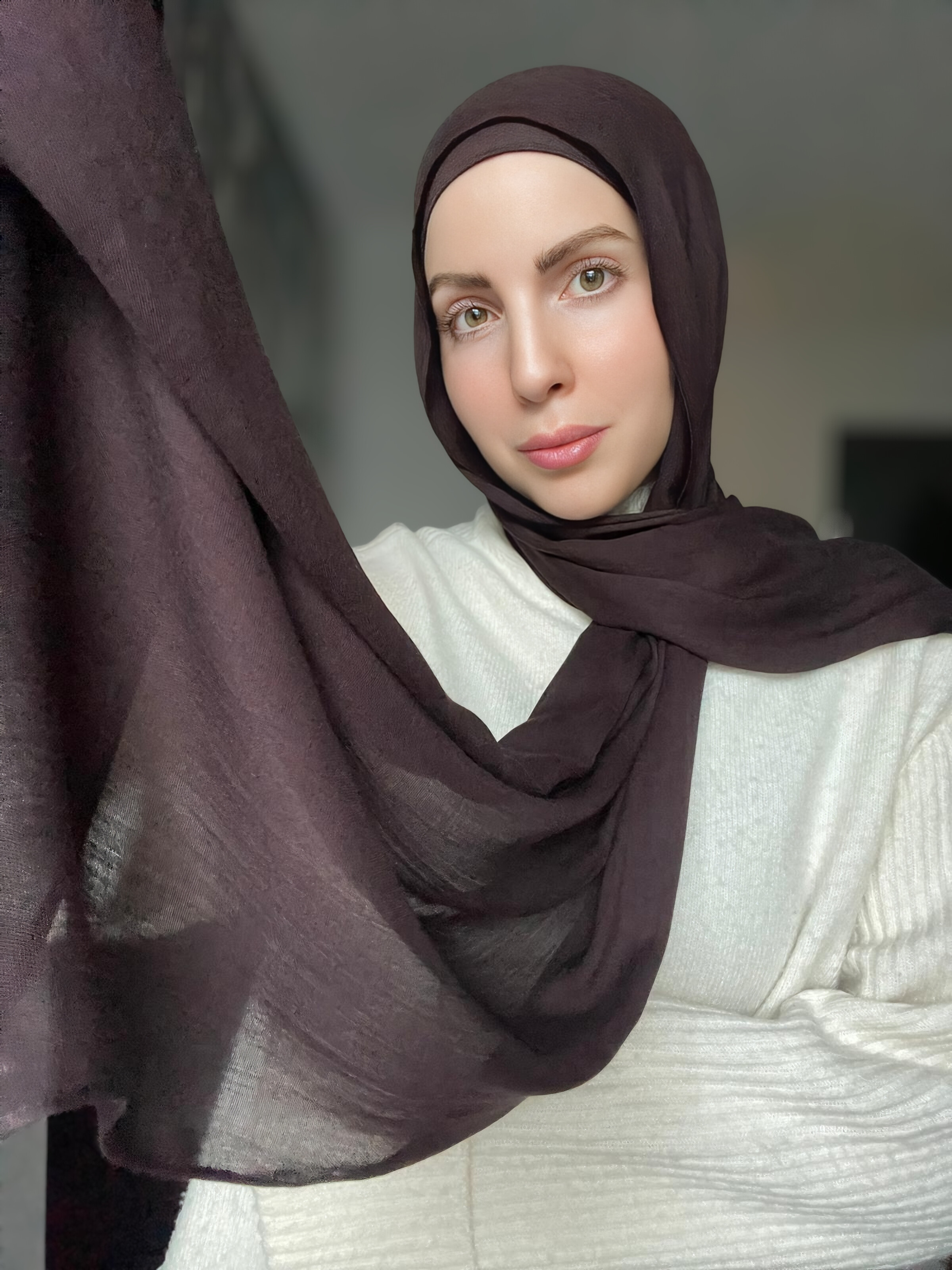 Luxury Matching Modal Hijab & Undercap Set - Deep Oak