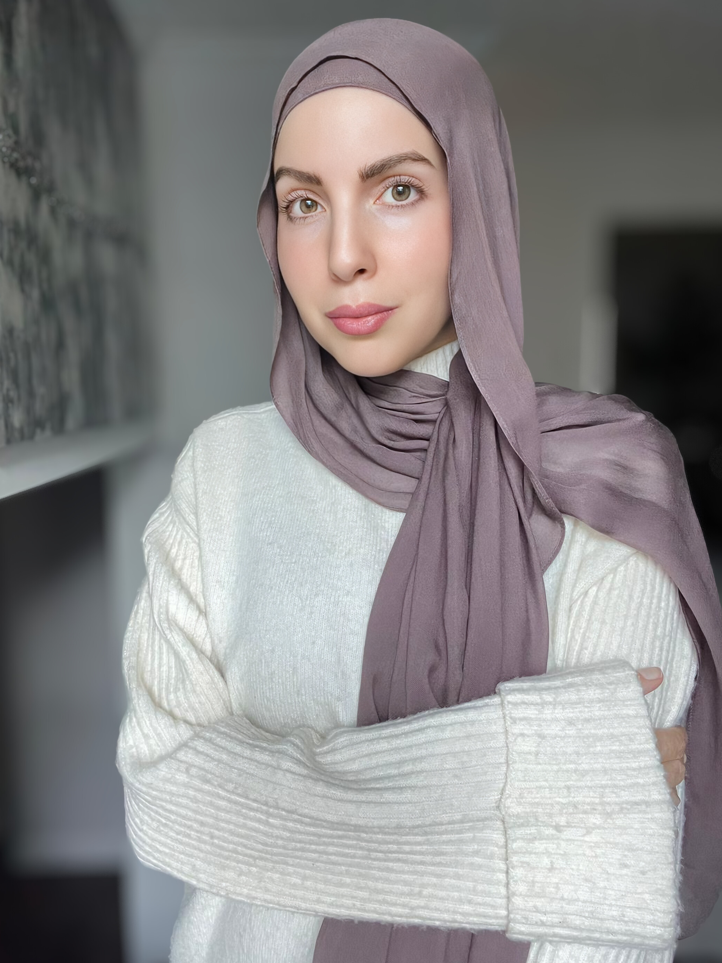 Luxury Matching Modal Hijab & Undercap Set - Truffle