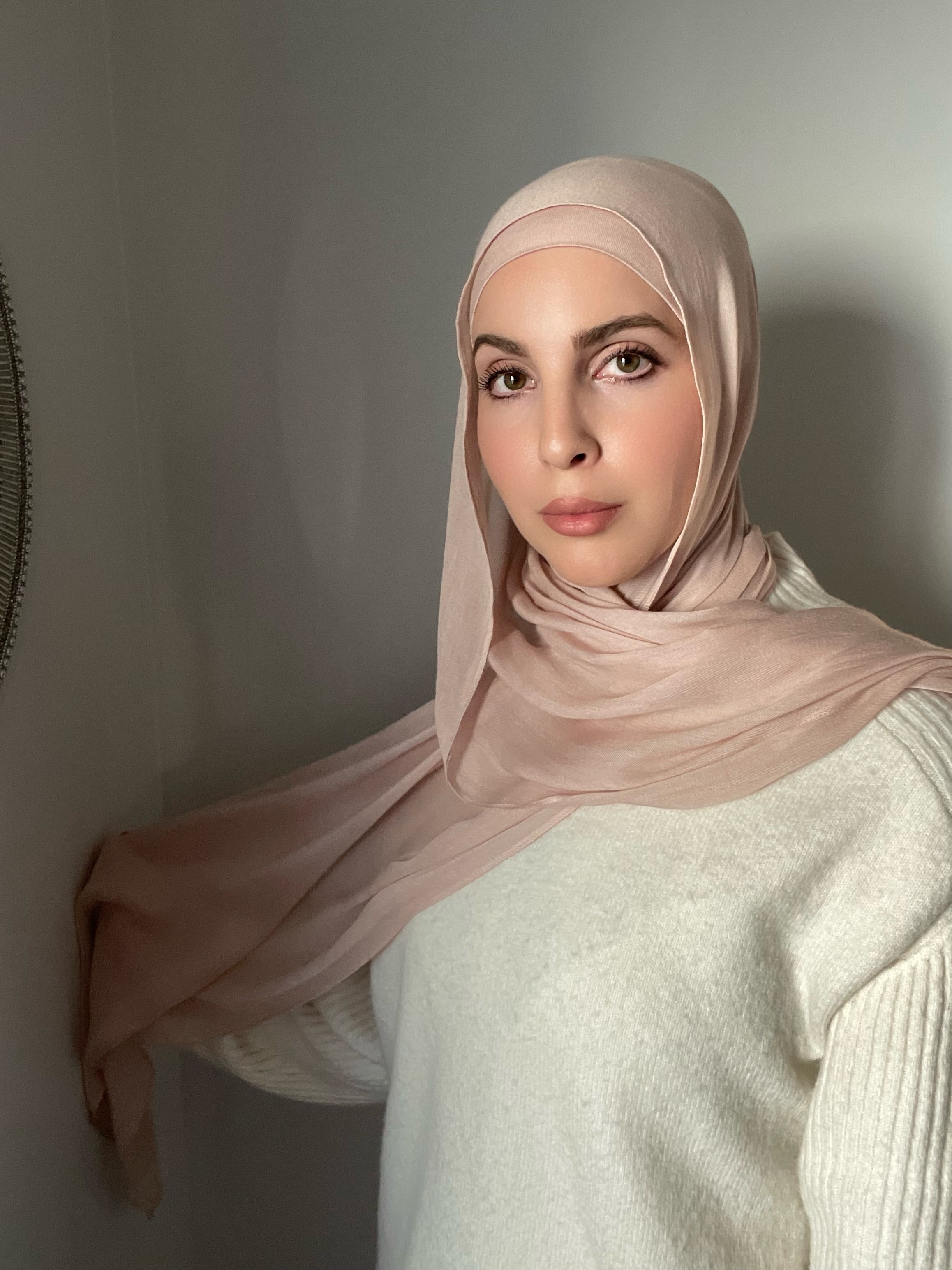 Luxury Matching Modal Hijab & Undercap Set - Milk Tea