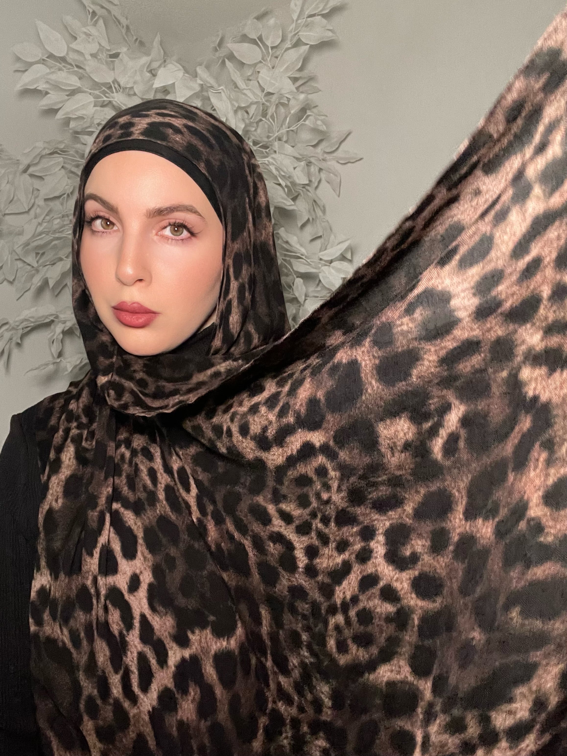 Choco Leopard Modal Hijab