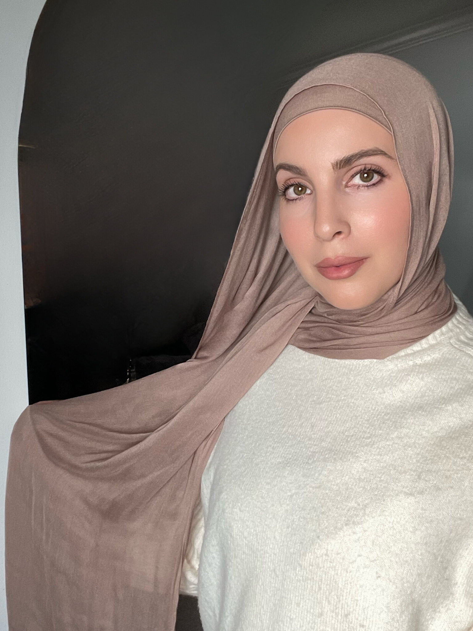 Luxury Matching Modal Hijab & Ninja Cap Set - Sand Dune