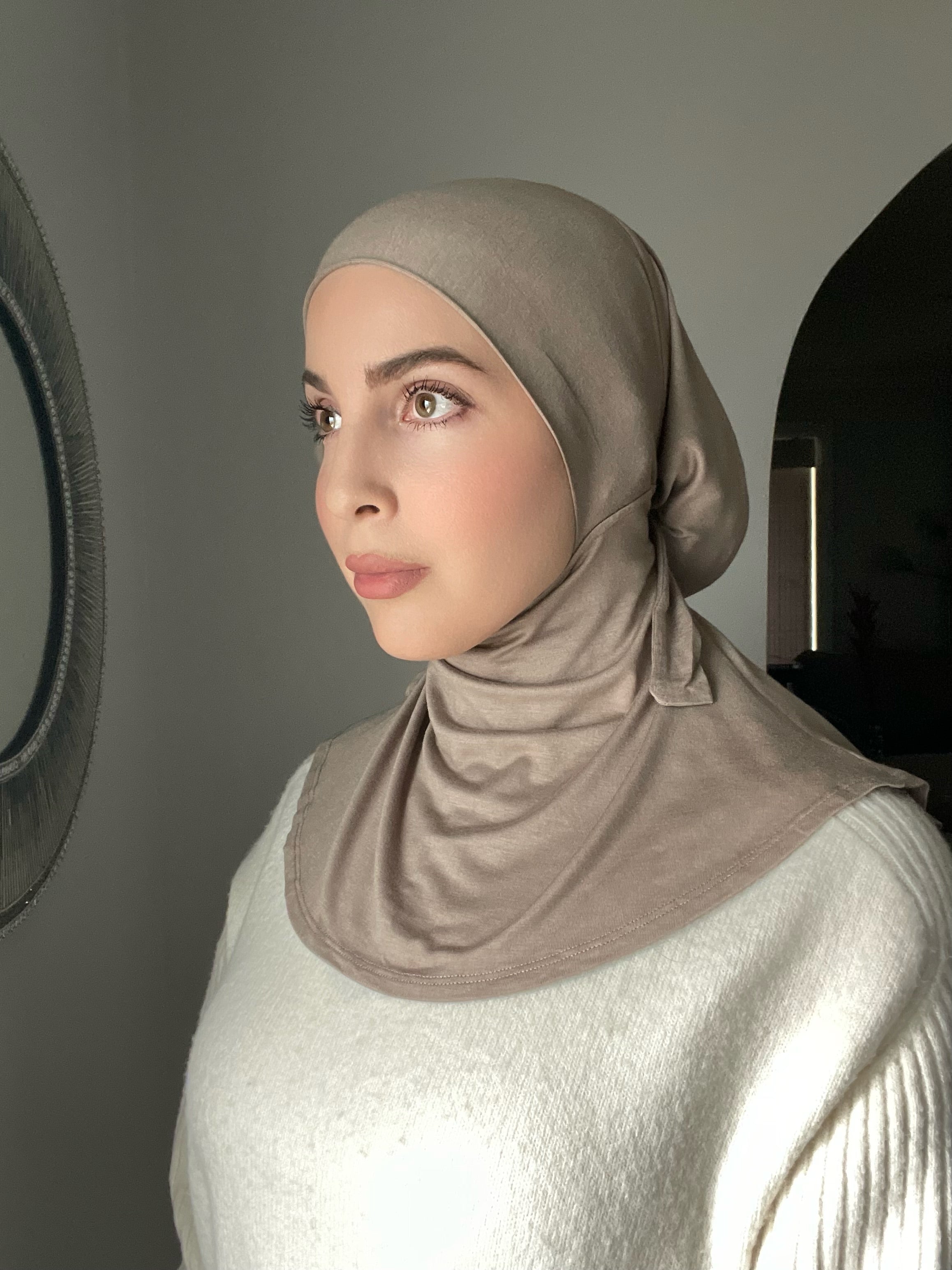 Luxury Matching Modal Hijab & Ninja Cap Set - Fungi