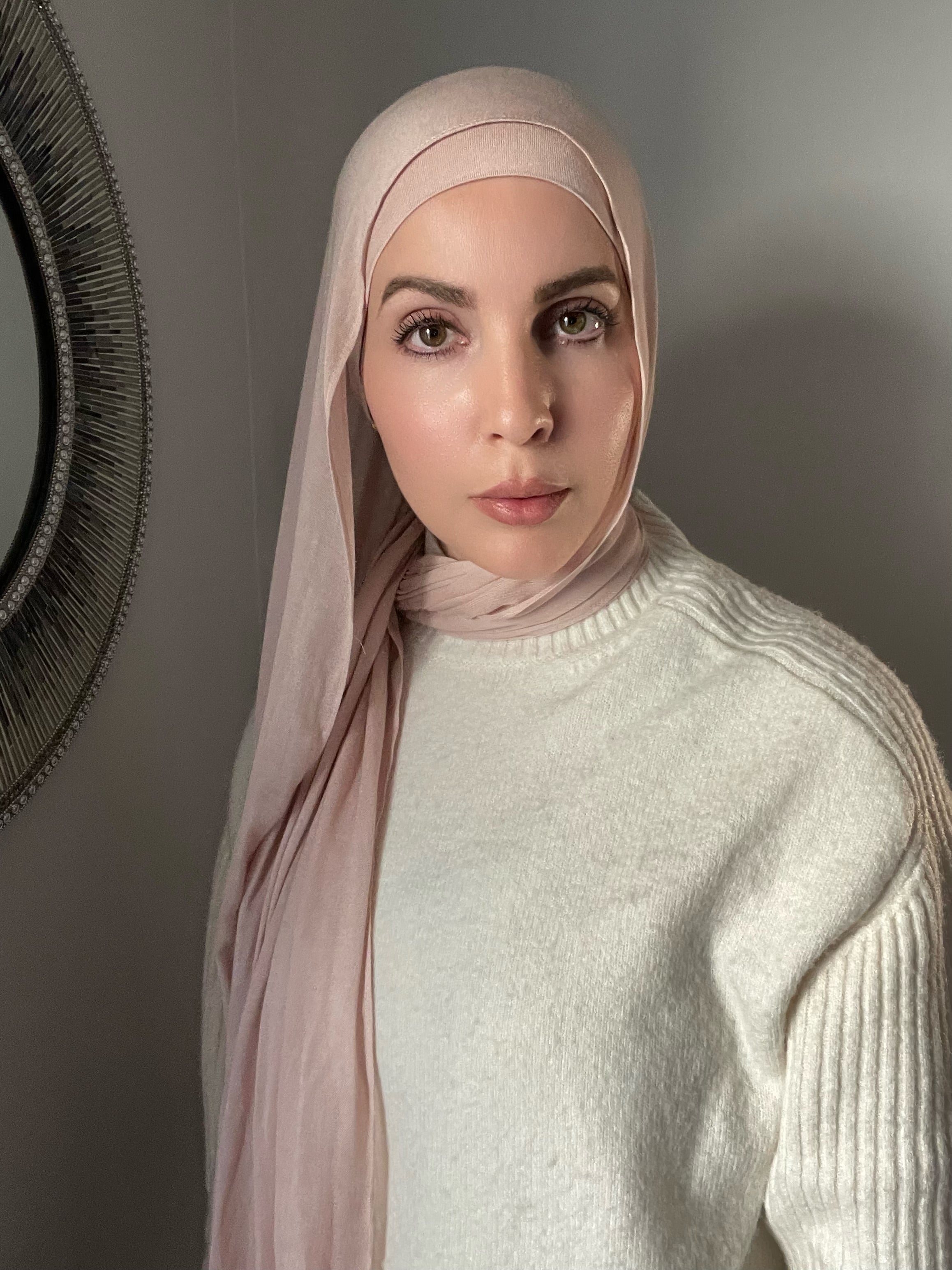 Luxury Matching Modal Hijab & Undercap Set - Milk Tea