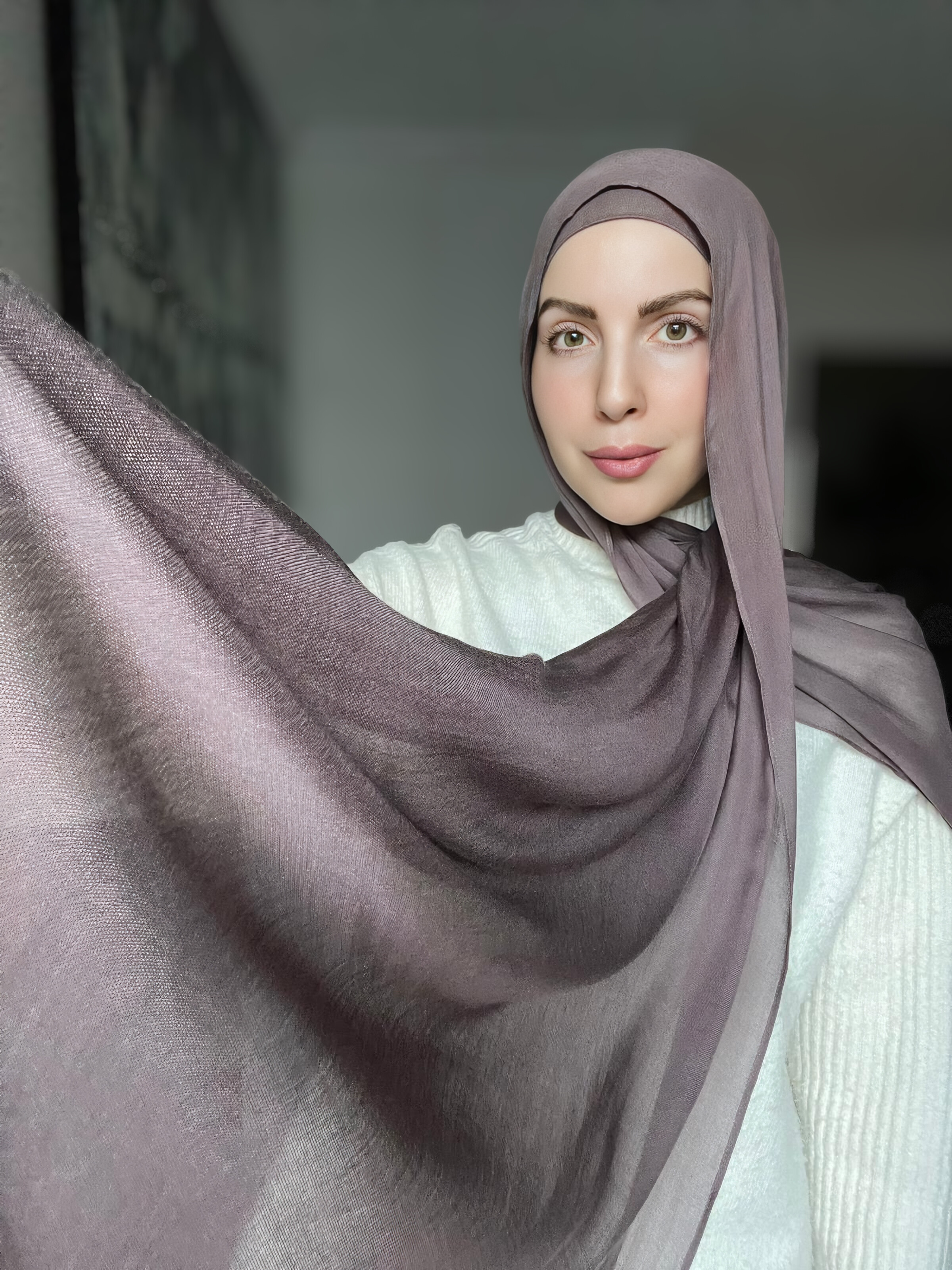 Luxury Matching Modal Hijab & Undercap Set - Truffle