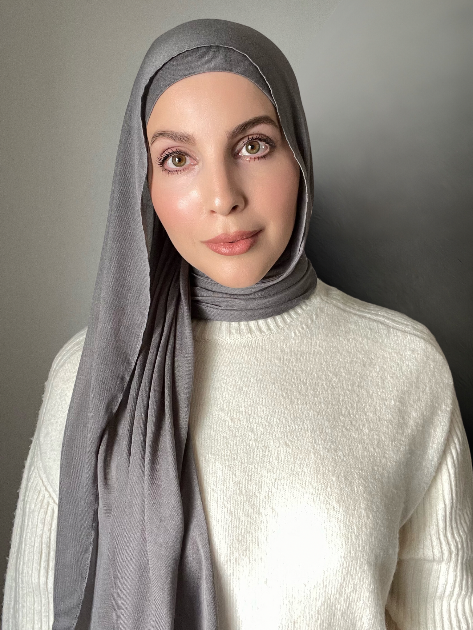 Luxury Matching Modal Hijab & Undercap Set - Charcoal