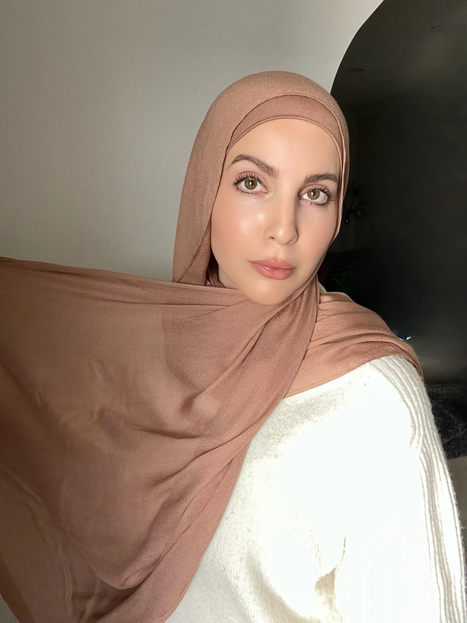 Luxury Matching Modal Hijab & Undercap Set - Brown Sugar