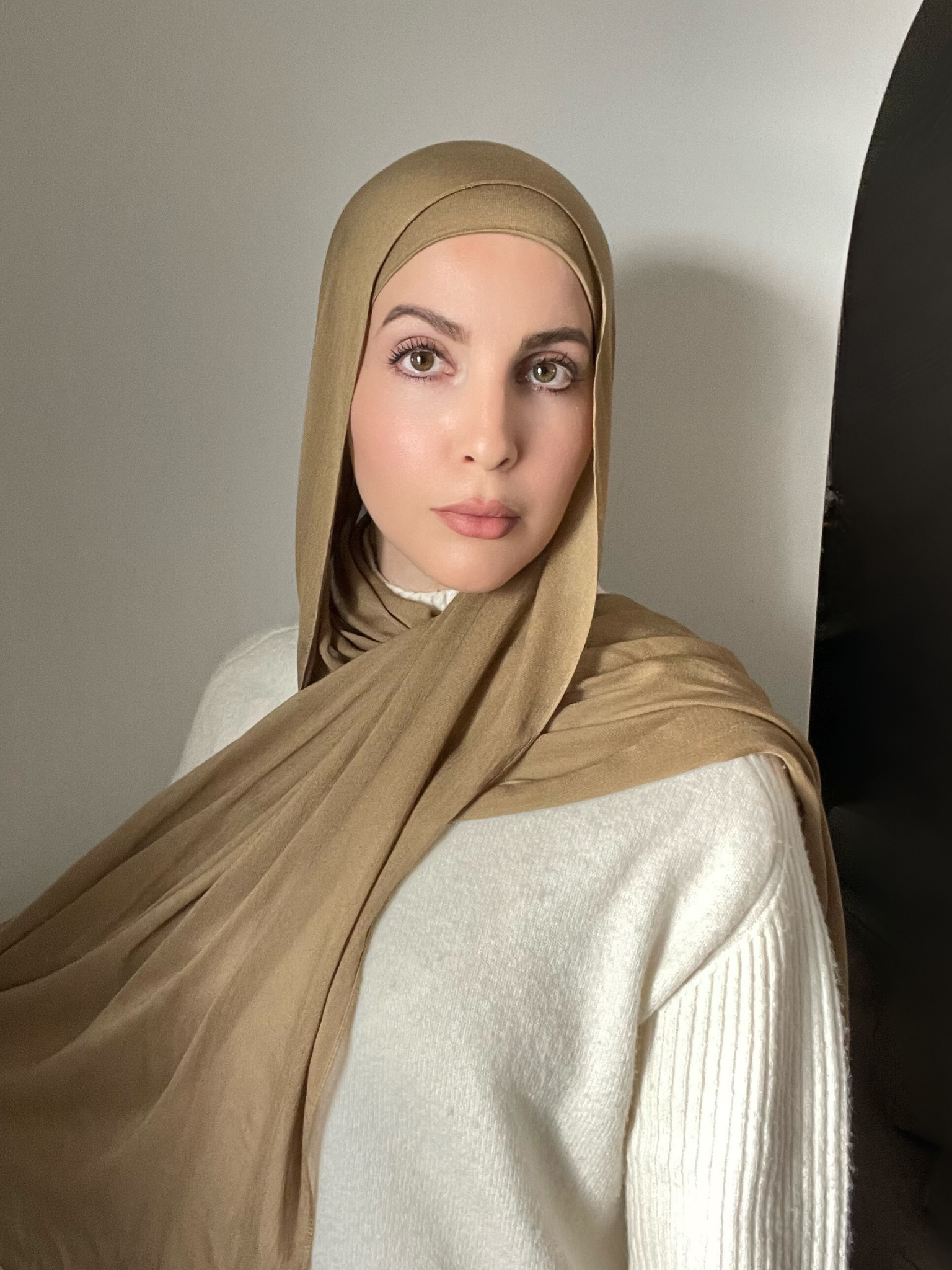 Luxury Matching Modal Hijab & Undercap Set - Golden Bark