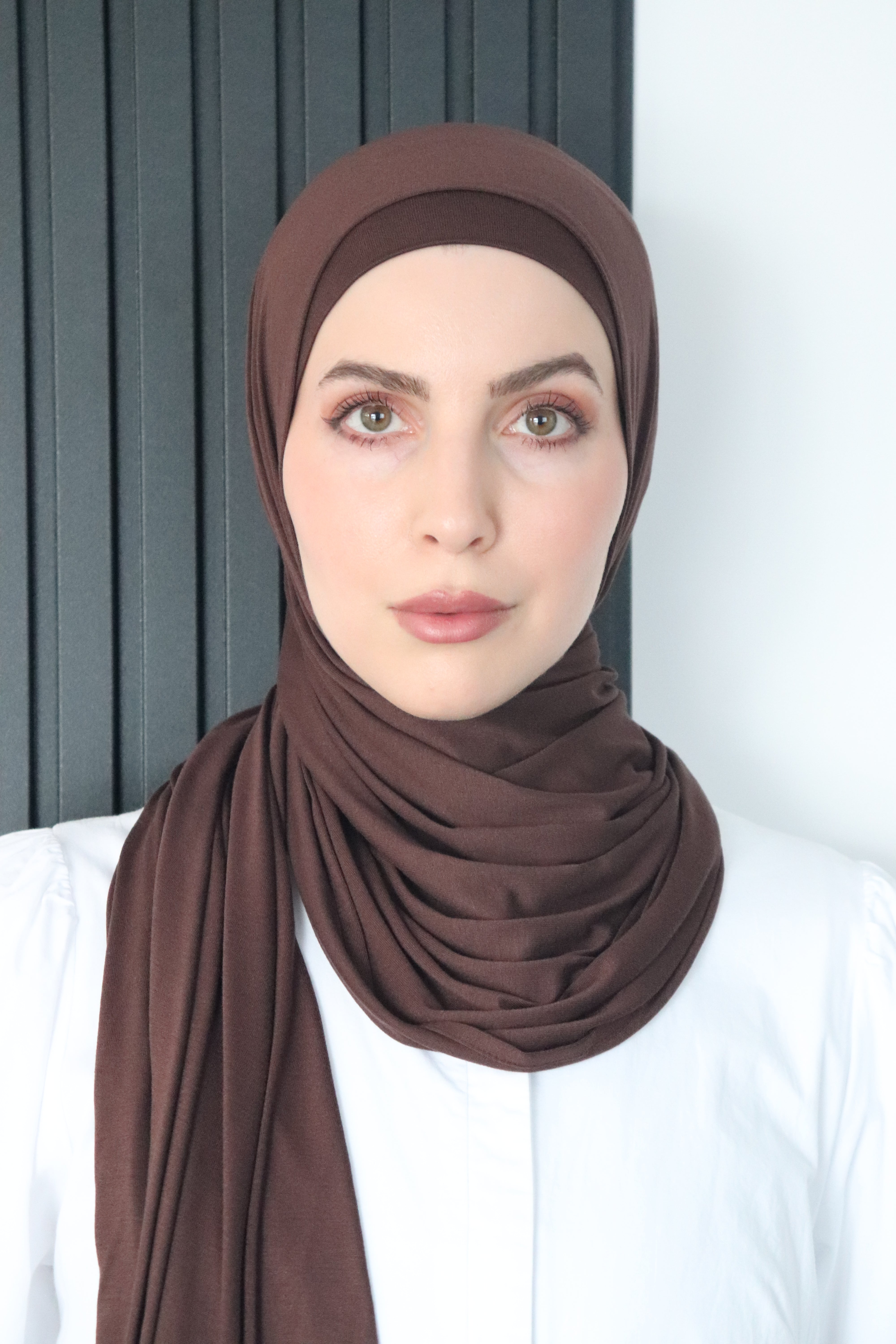Instant Jersey Hijab - Coffee